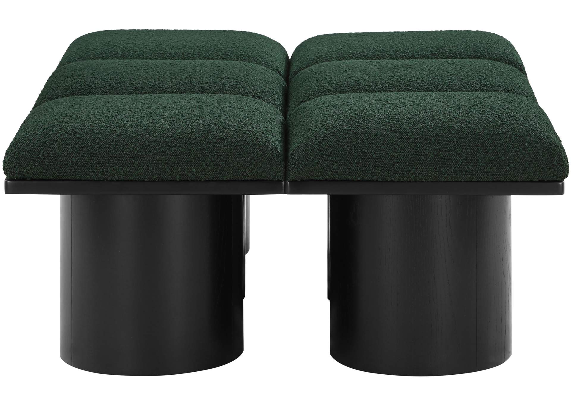 Pavilion Green Boucle Fabric Bench image 5