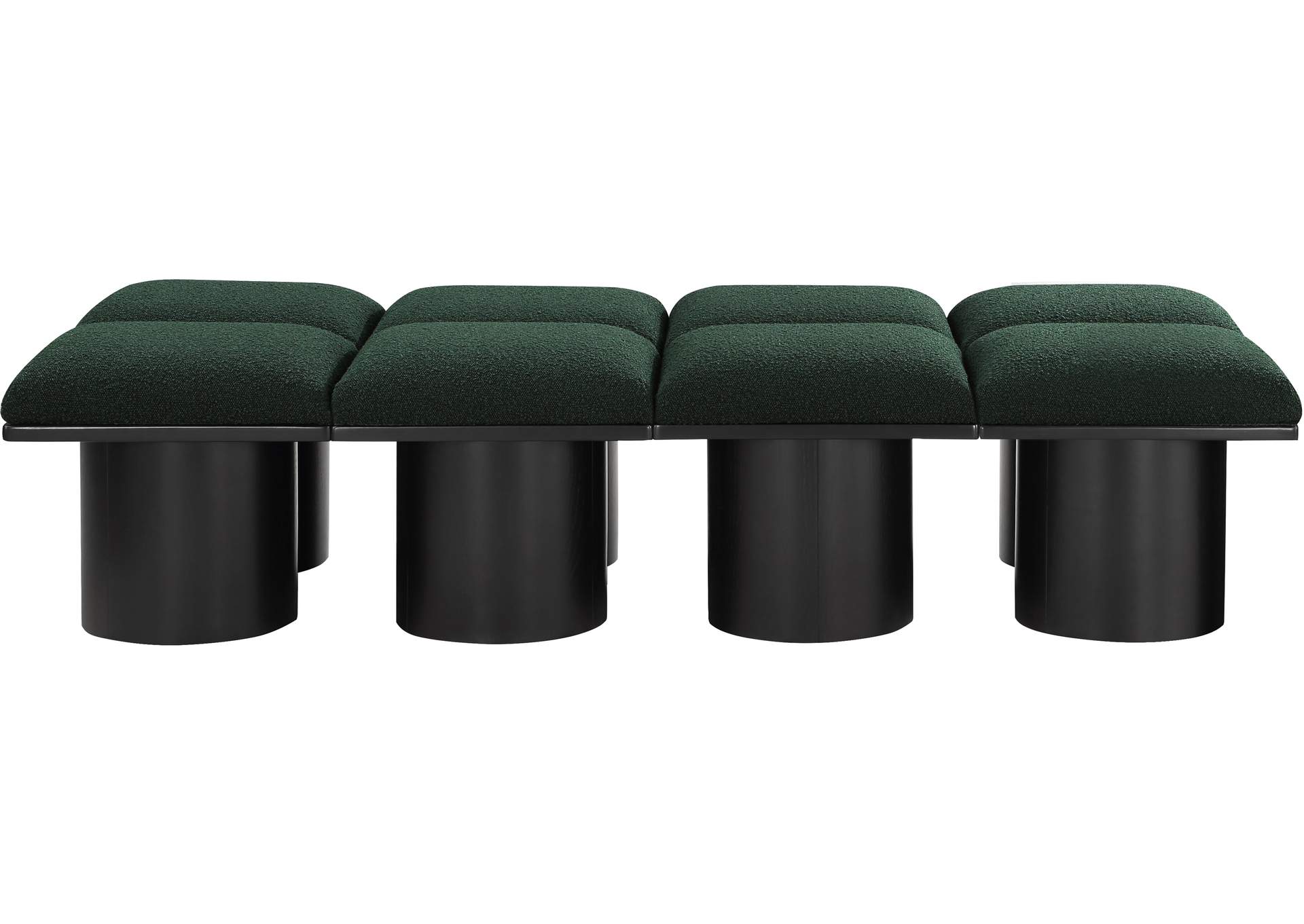 Pavilion Green Boucle Fabric Bench image 4