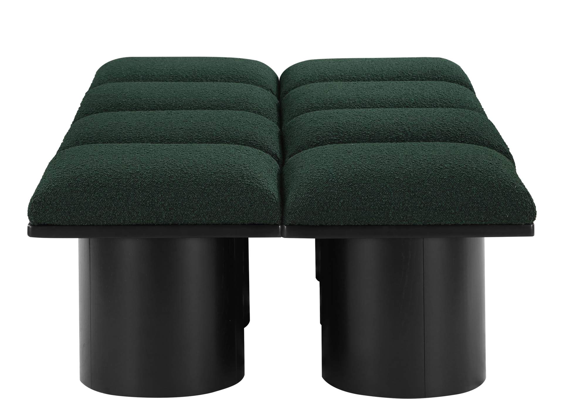 Pavilion Green Boucle Fabric Bench image 5
