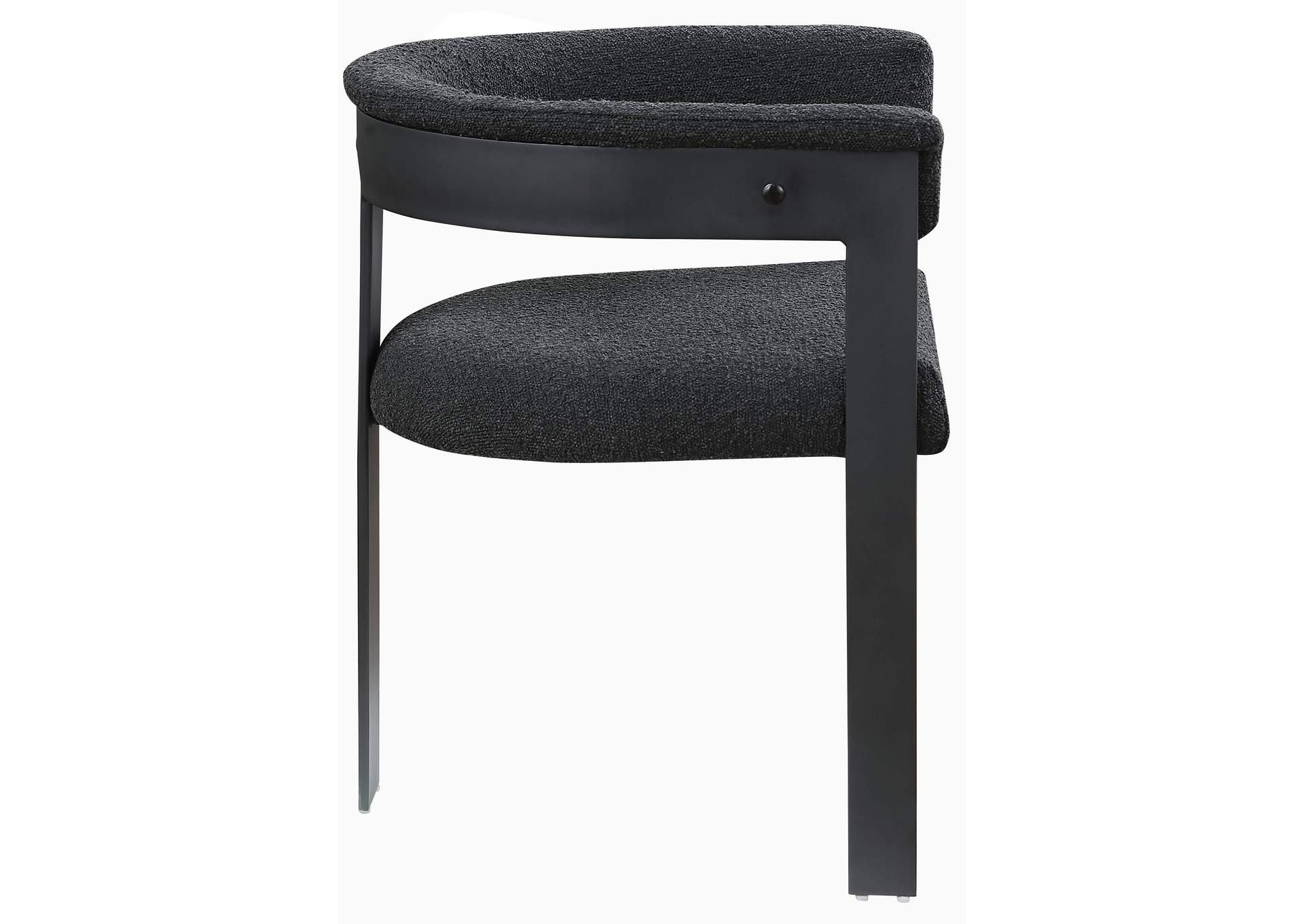Romeo Black Boucle Fabric Dining Chair