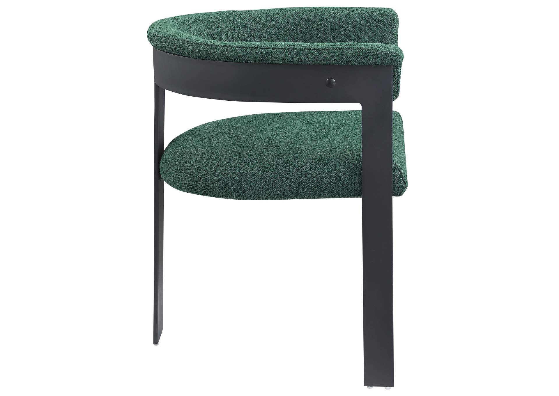 Romeo Green Boucle Fabric Dining Chair