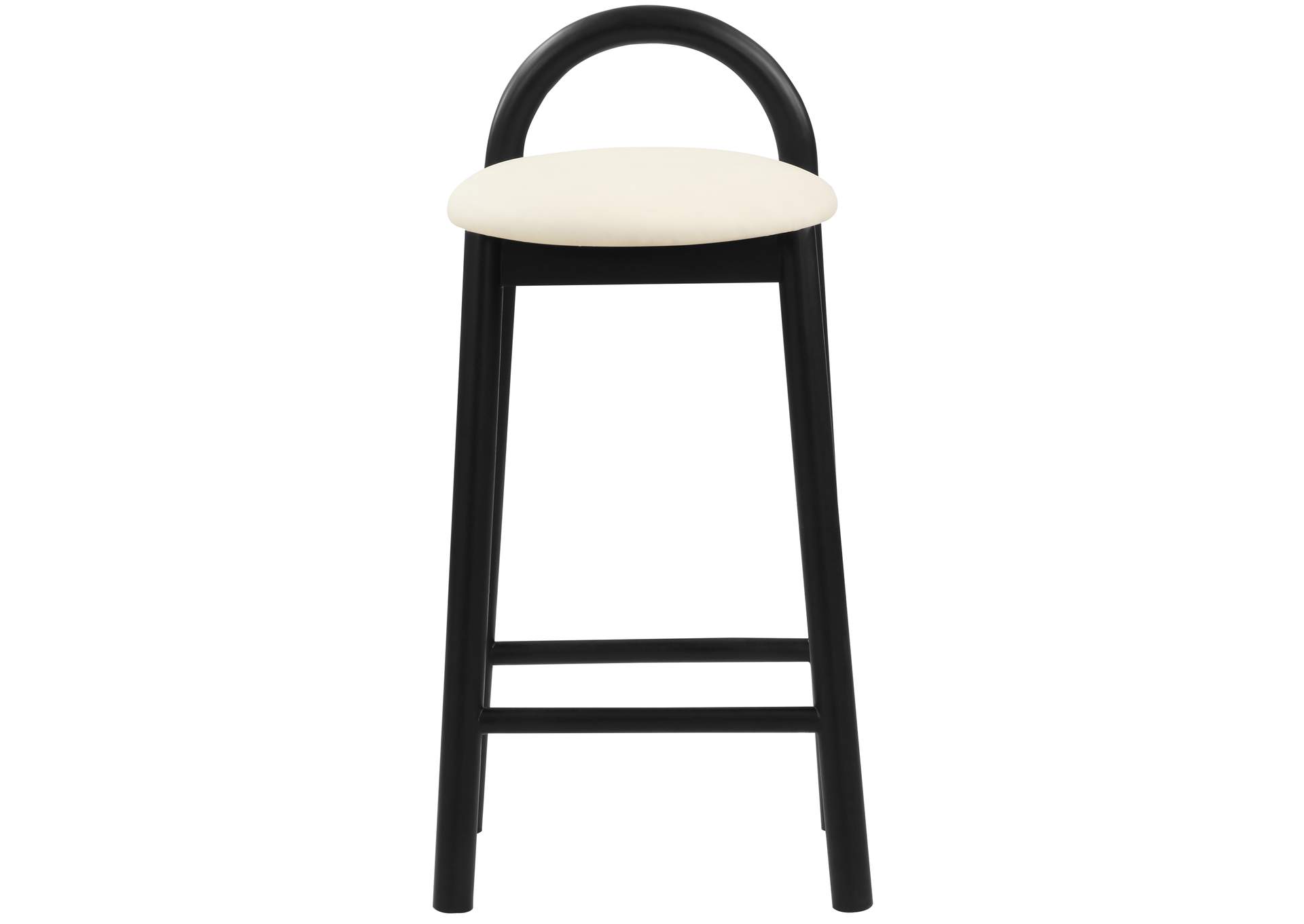 Calvin Cream Faux Leather Stool