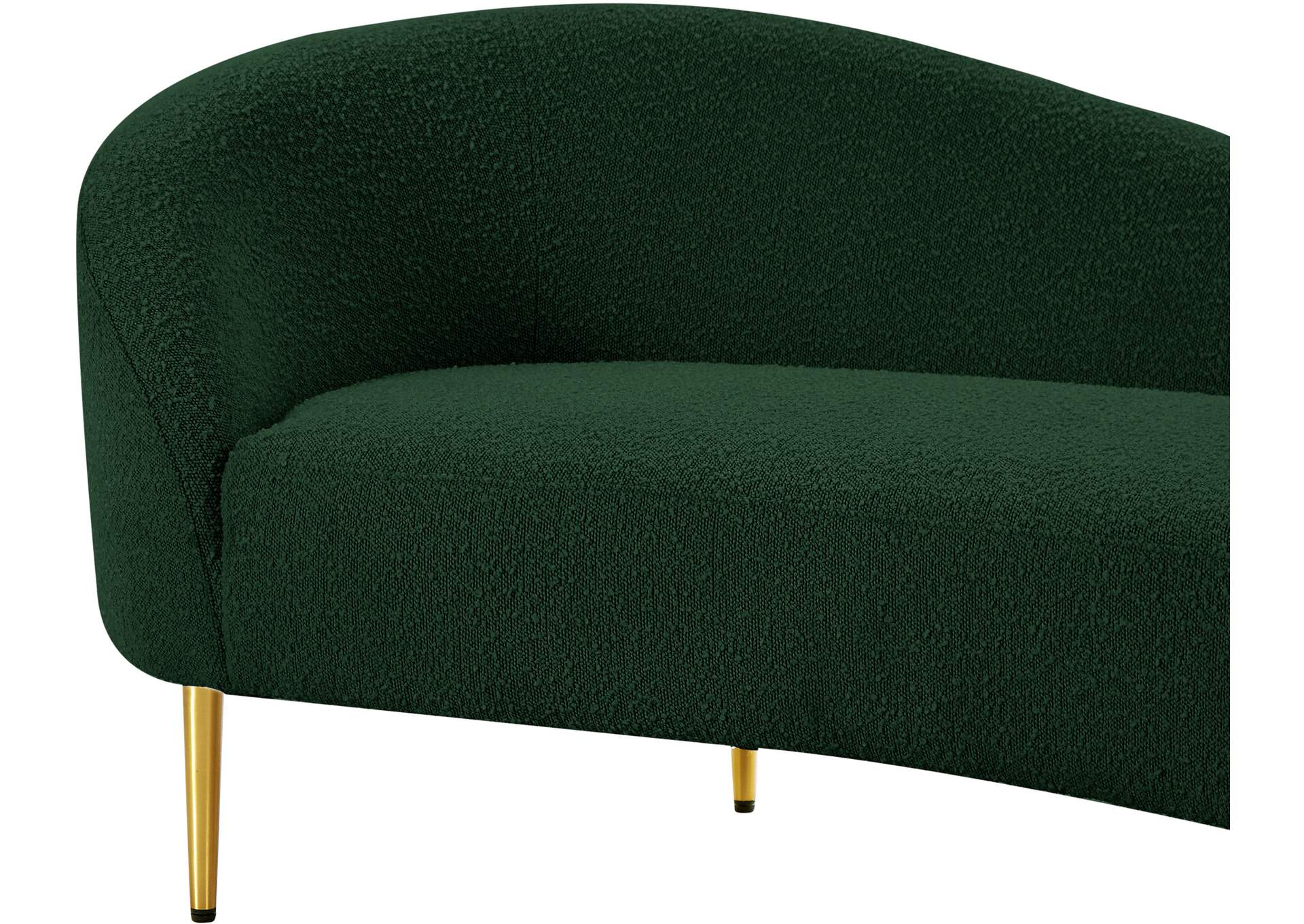 Ritz Green Boucle Fabric Sofa
