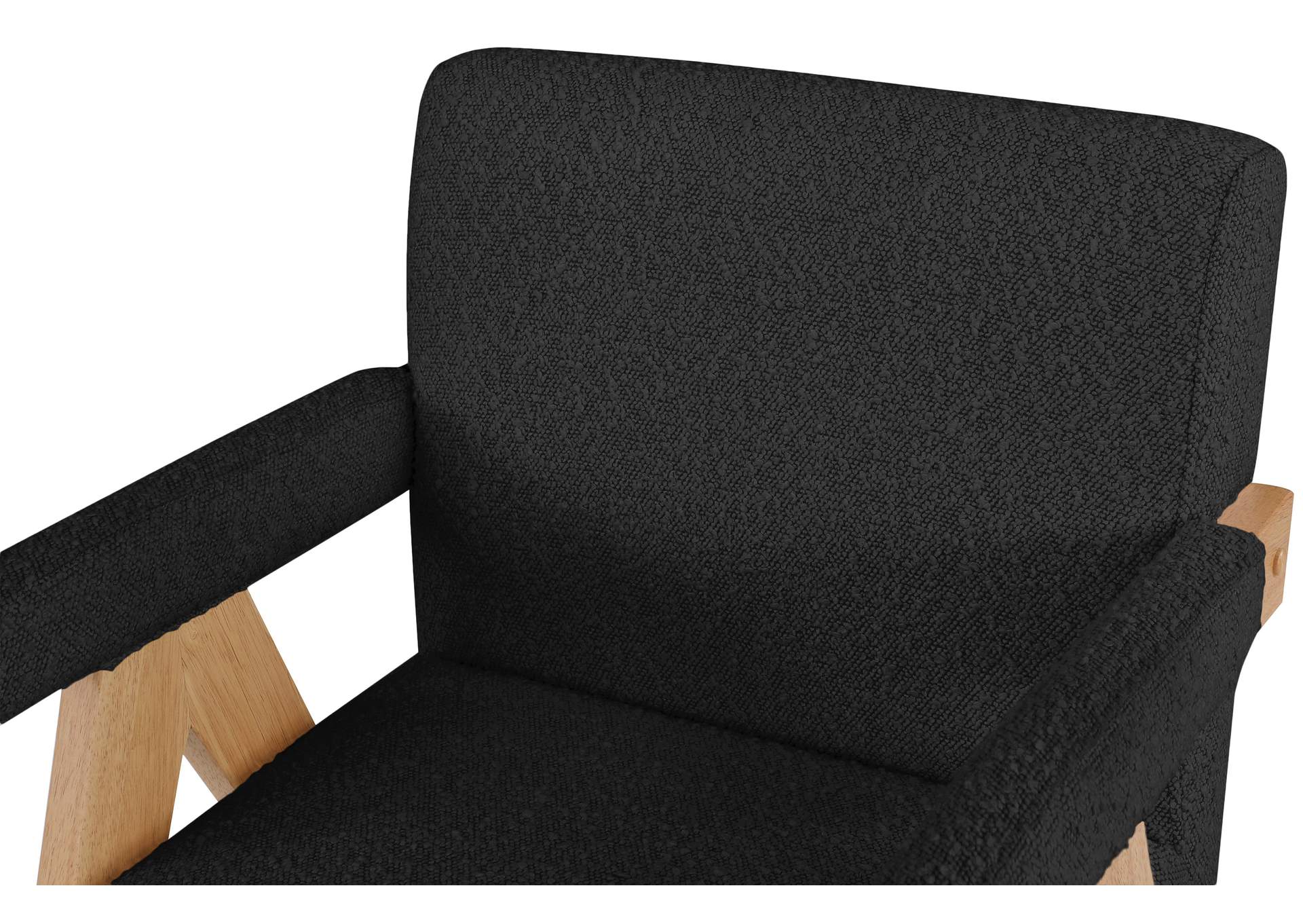 Woodloch Black Boucle Fabric Accent Chair