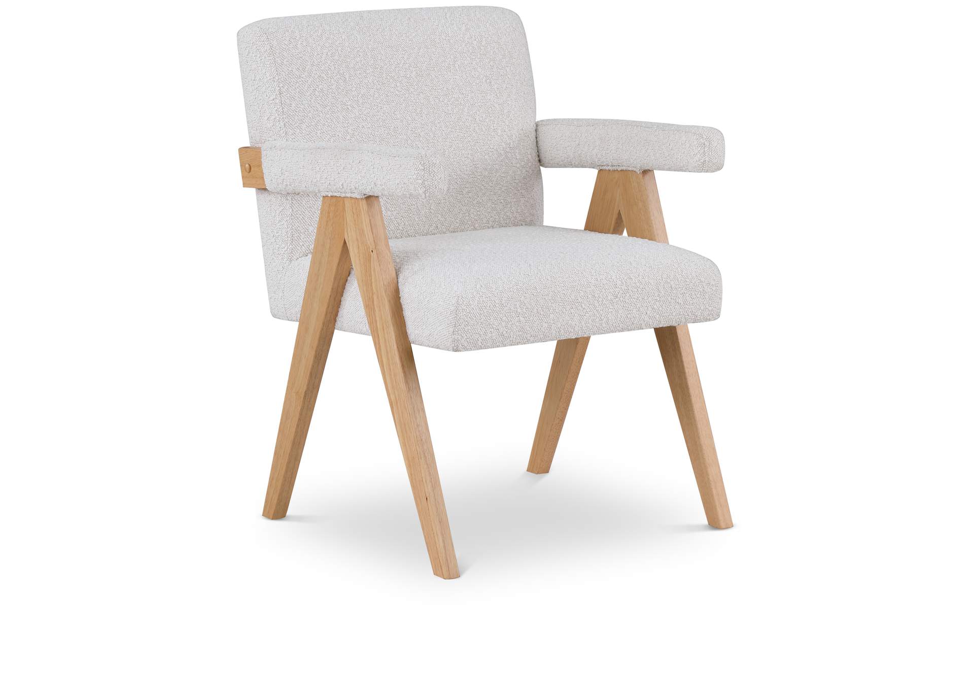 Woodloch Cream Boucle Fabric Accent Chair