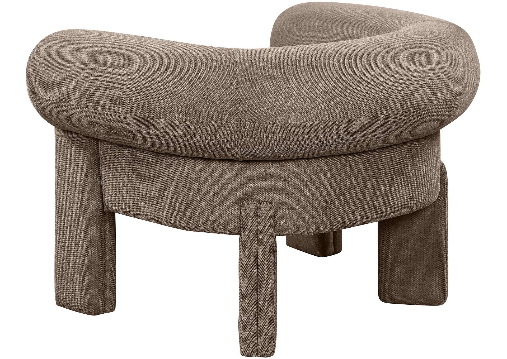 Stefano Brown Polyester Fabric Accent Chair