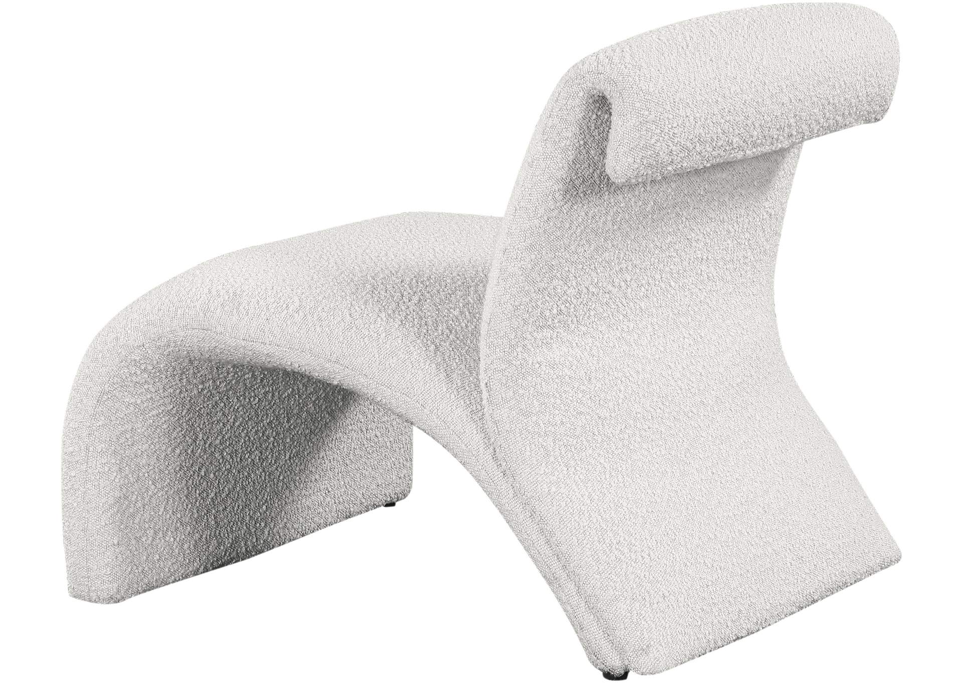 Mulberry Cream Boucle Fabric Accent Chair