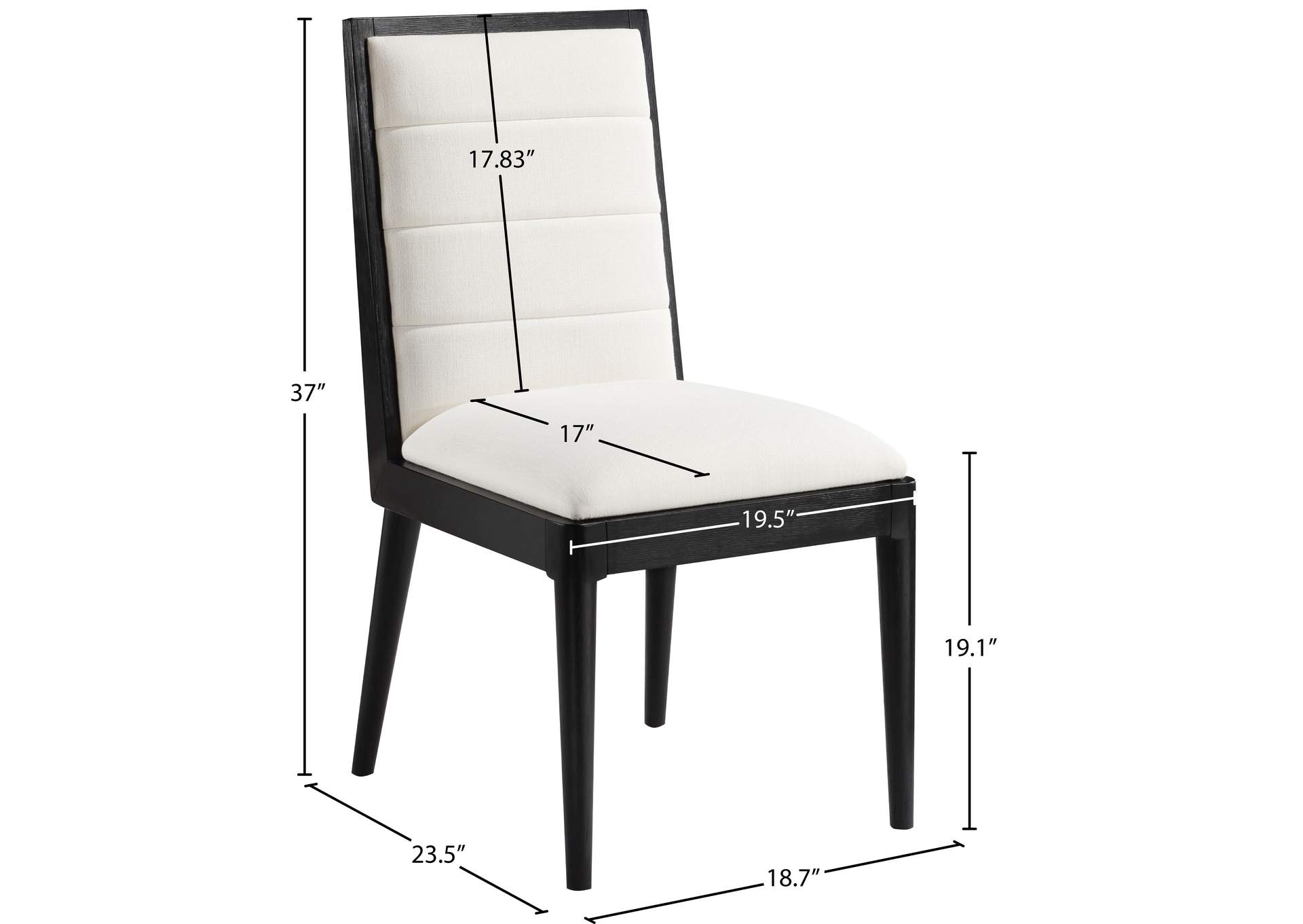 Bristol Cream Linen Textured Fabric Dining Chair