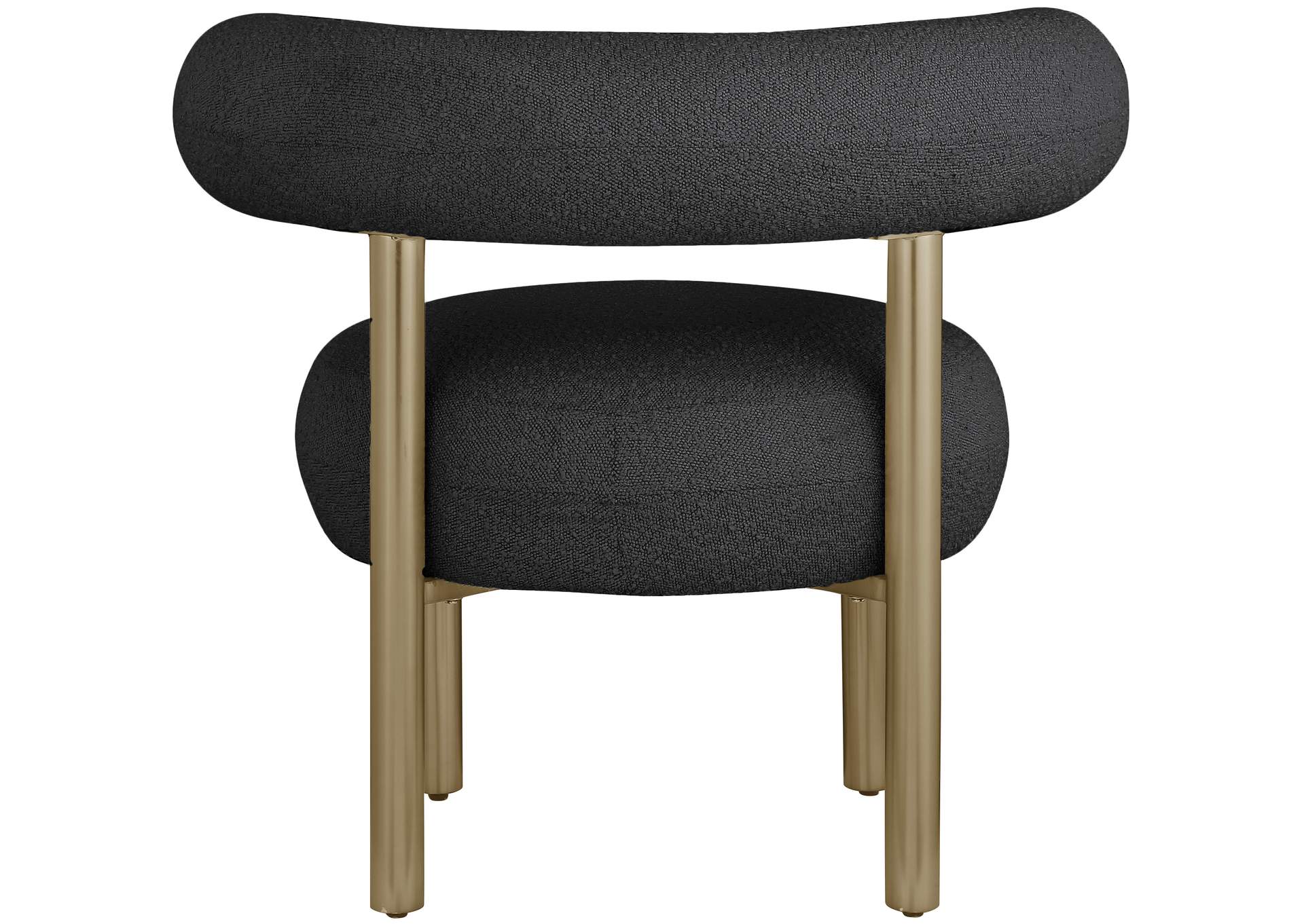 Bordeaux Black Boucle Fabric Accent Chair