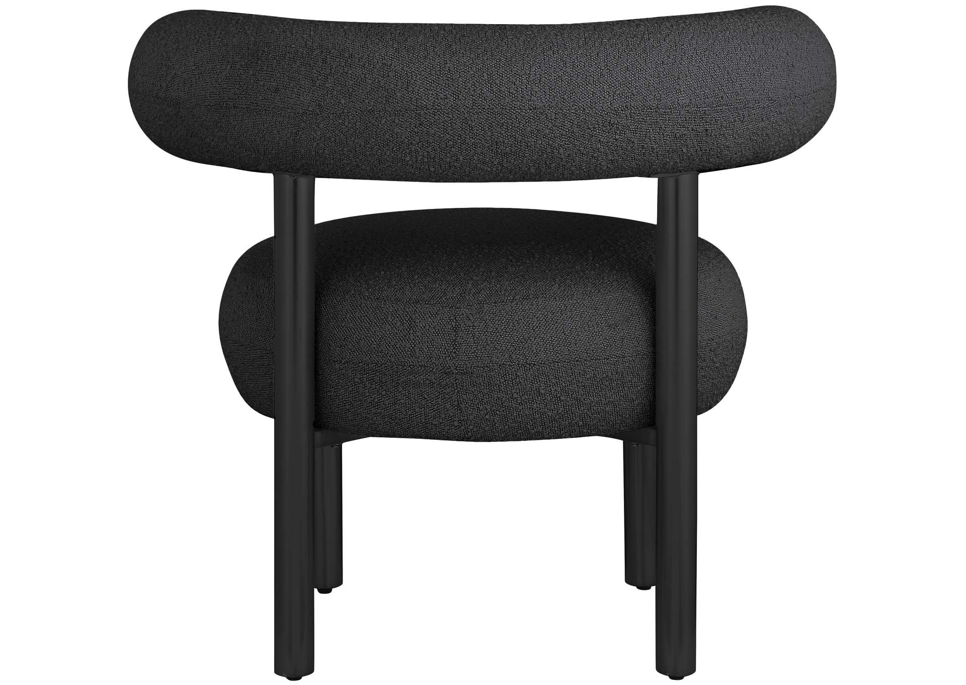 Bordeaux Black Boucle Fabric Accent Chair