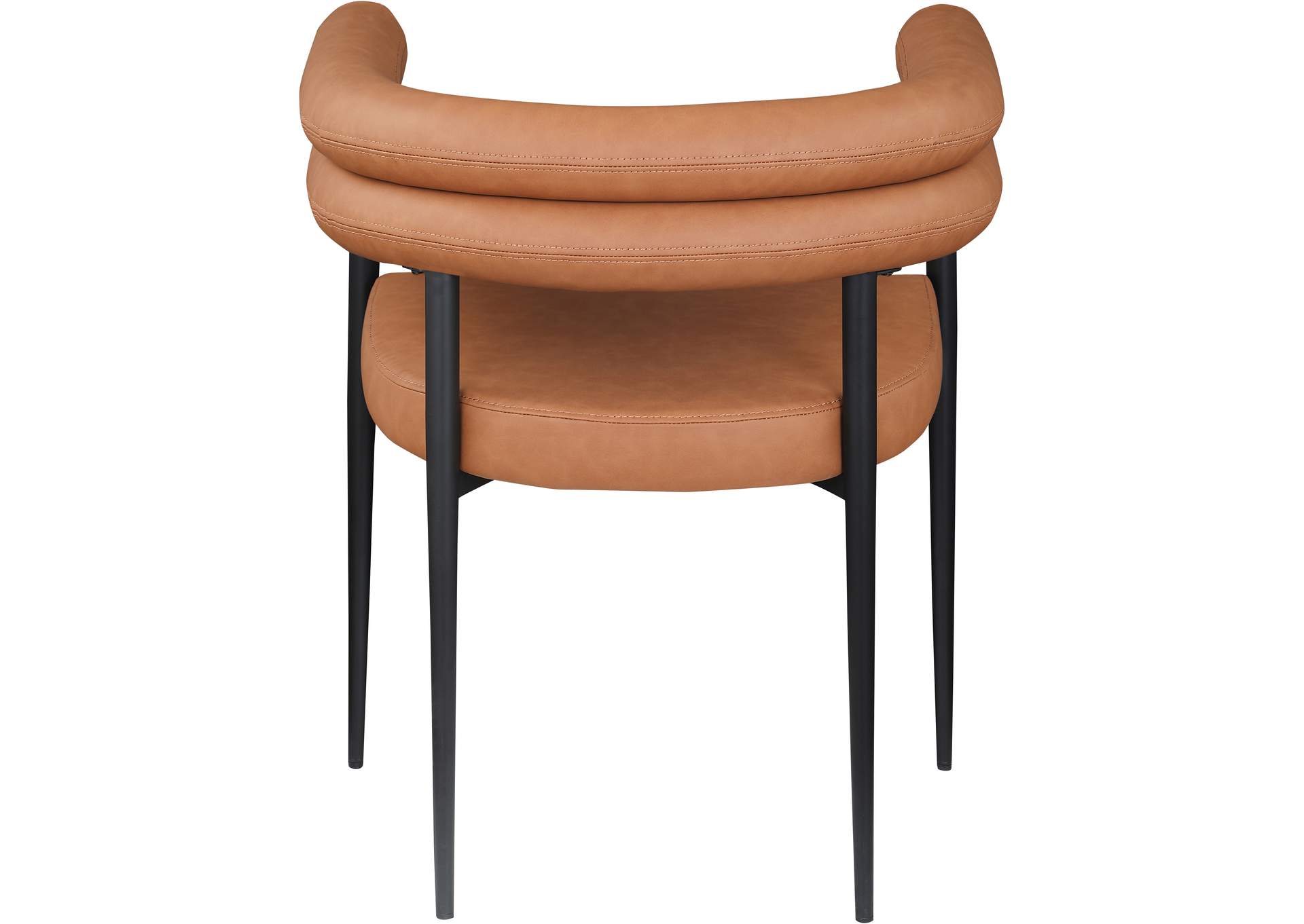 Lavina Cognac Vegan Leather Dining Chair