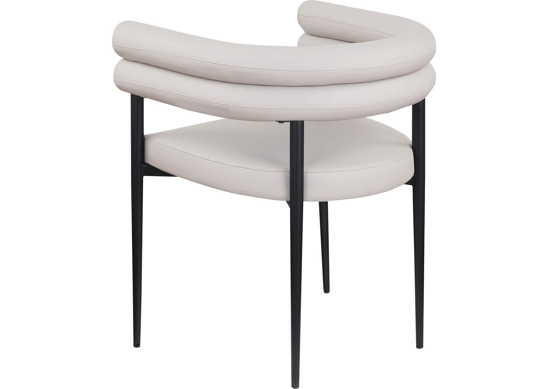 Lavina Taupe Vegan Leather Dining Chair