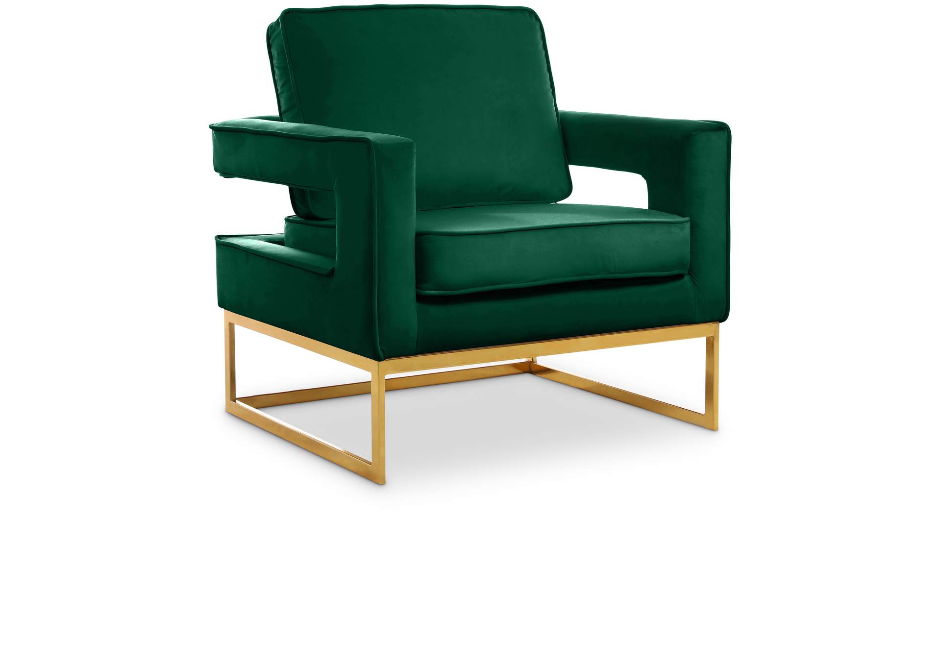 Noah Green Velvet Accent Chair