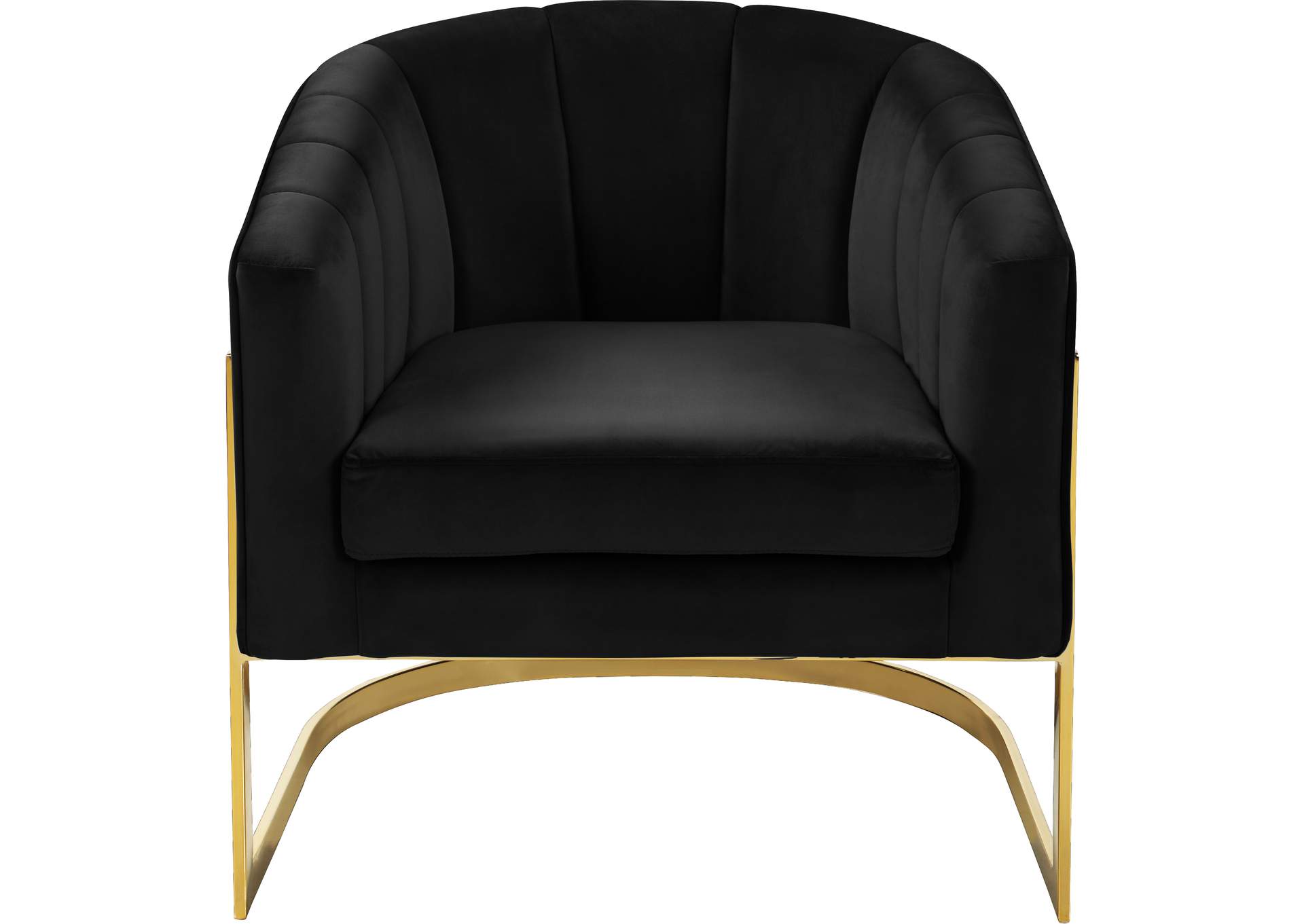 Carter Black Velvet Accent Chair