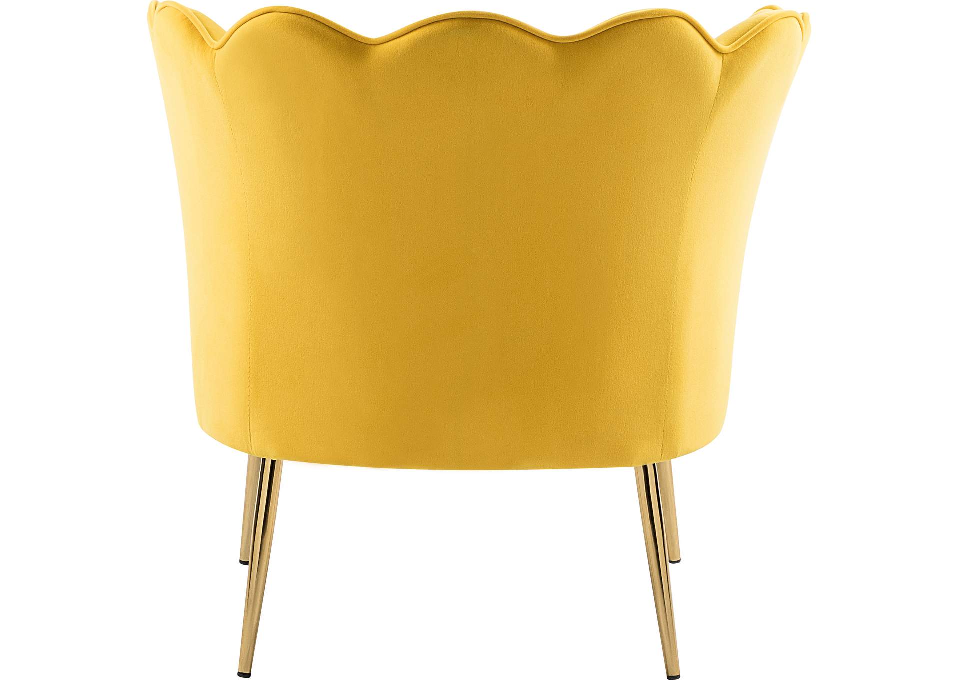 Jester Yellow Velvet Accent Chair