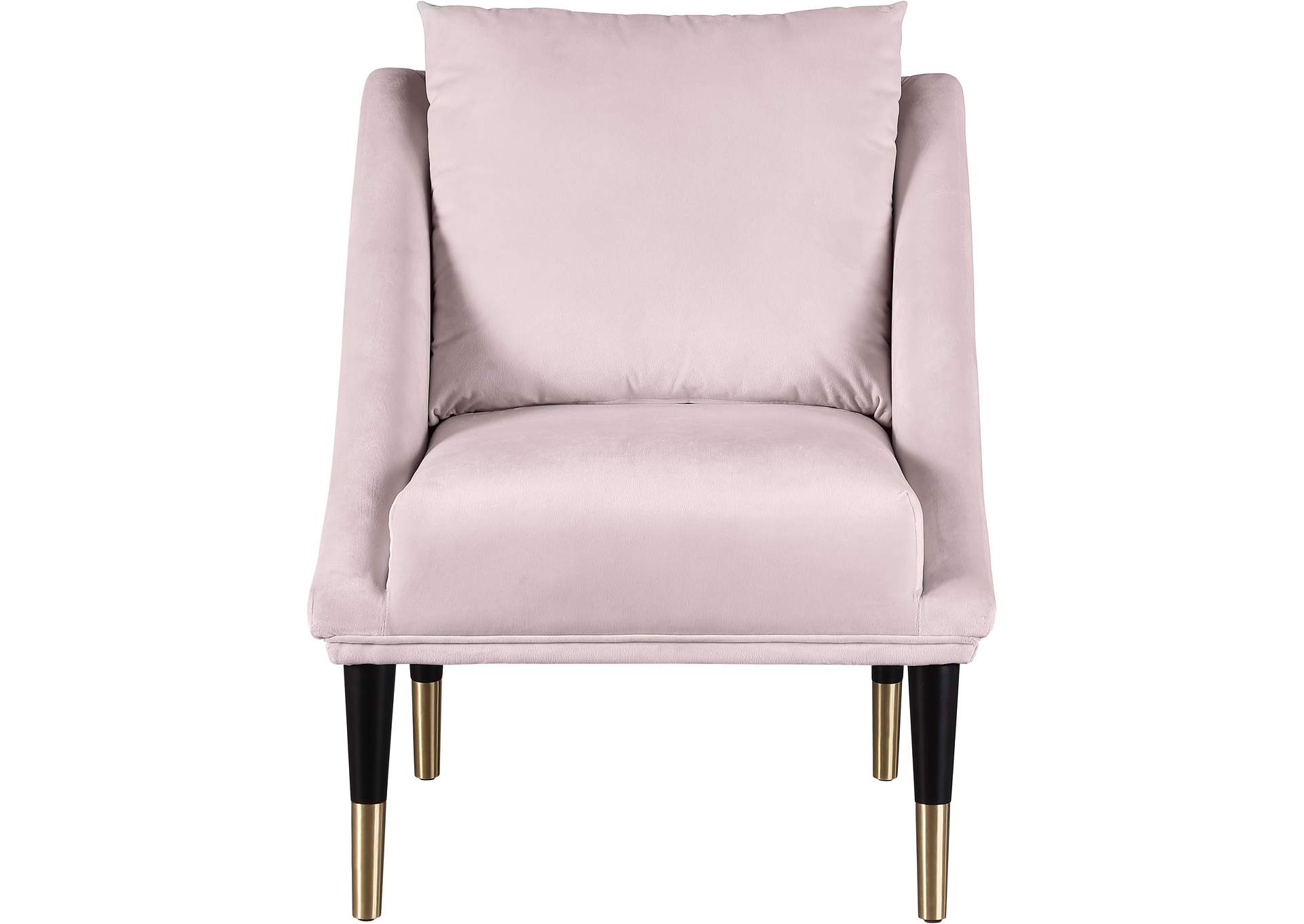 Elegante Pink Velvet Accent Chair