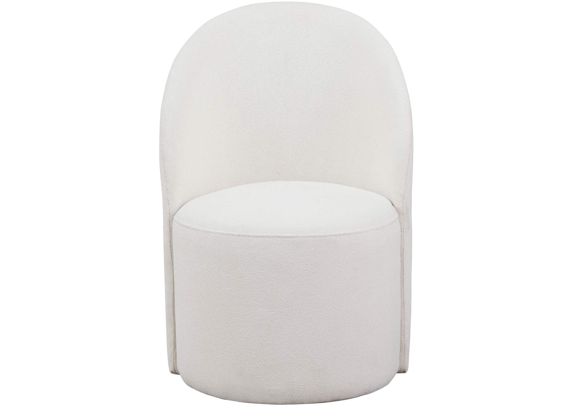 Hautely Cream Boucle Fabric Accent Chair