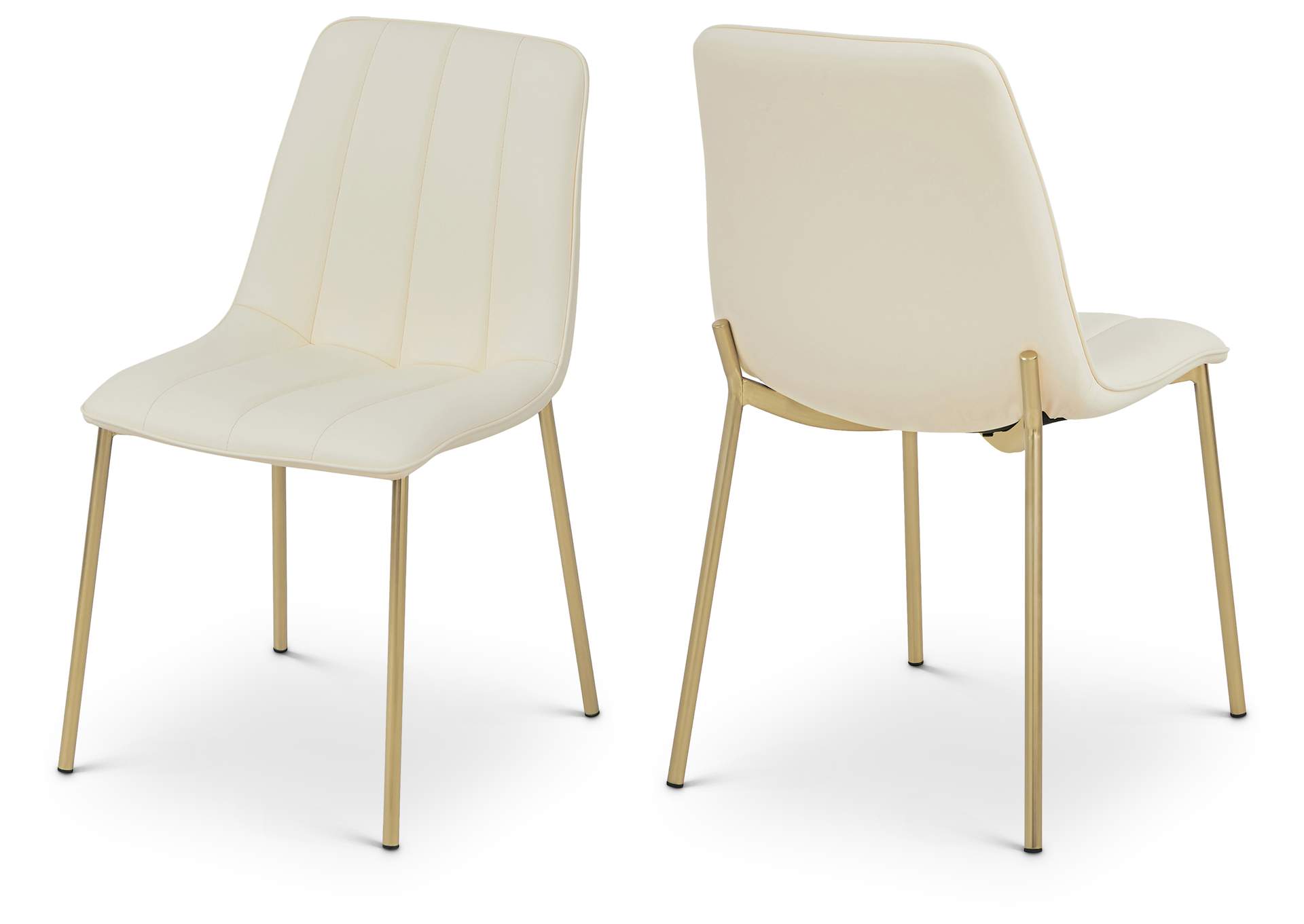 Cream plastic best sale dining chairs