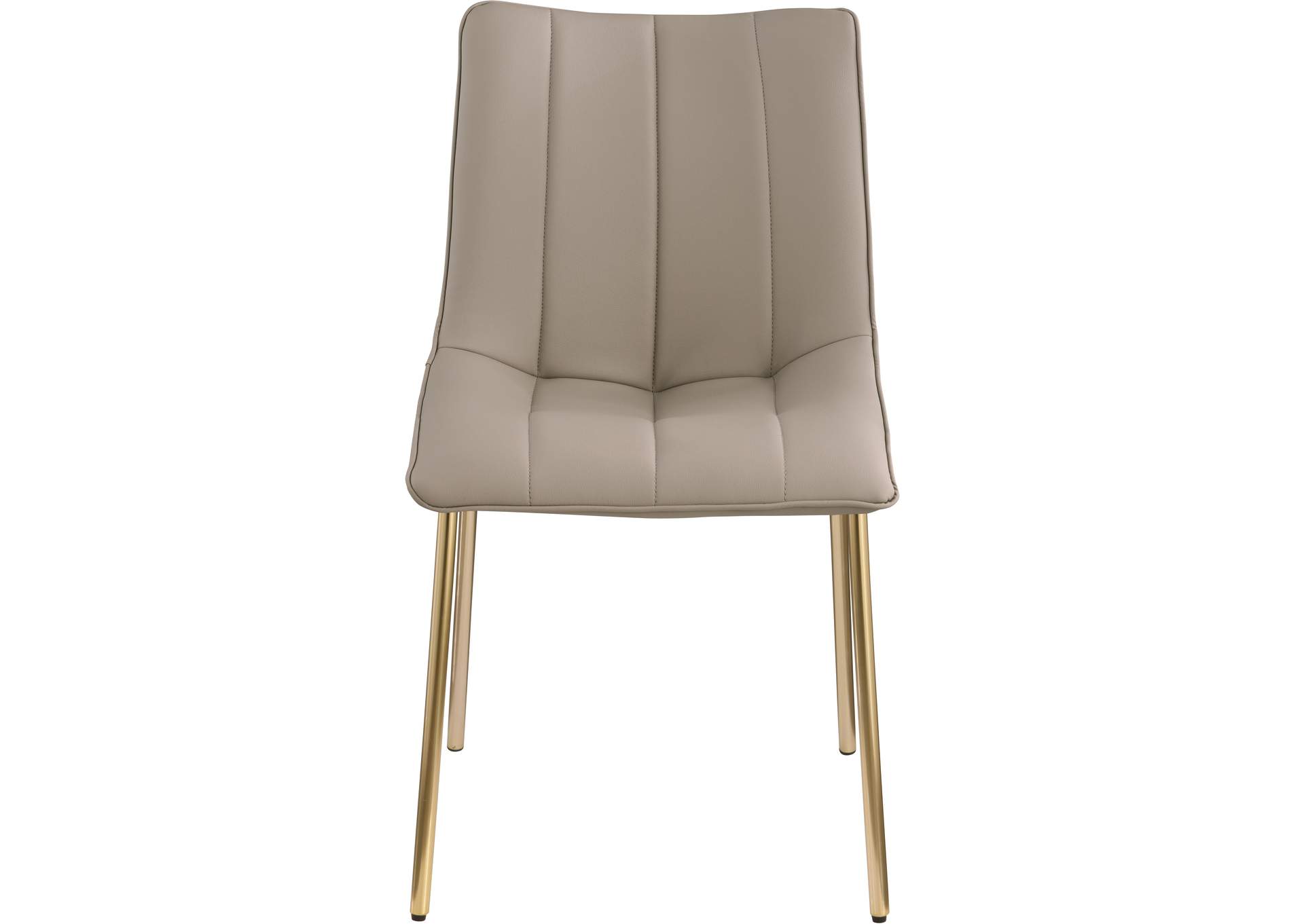Isla Taupe Faux Leather Dining Chair Set of 2