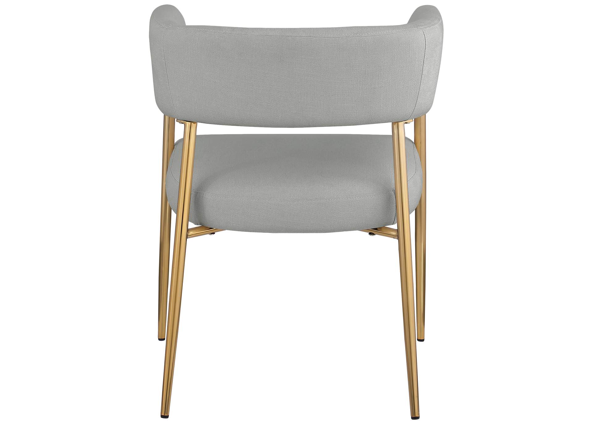 Creston Light Grey Durable Linen Textured Fabric Dining Chair
