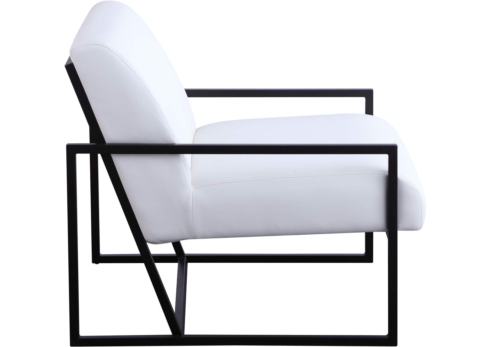Industry White Faux Leather Accent Chair