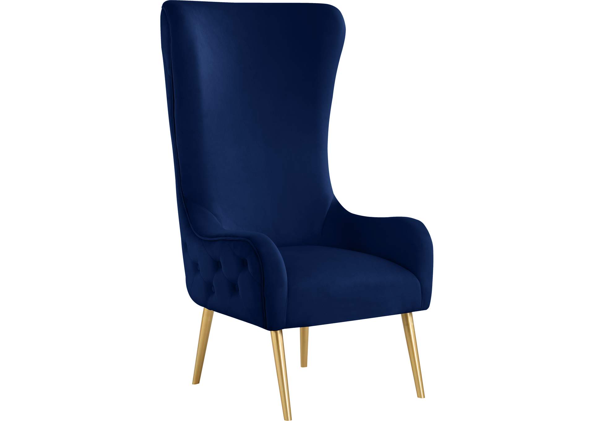 Alexander Navy Velvet Accent Chair
