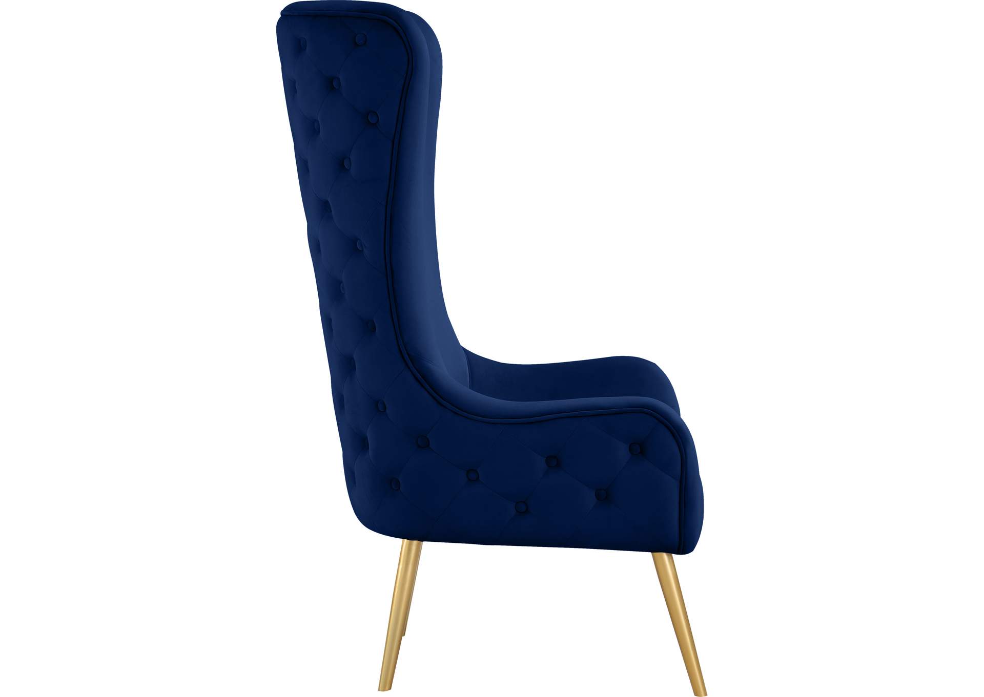 Alexander Navy Velvet Accent Chair