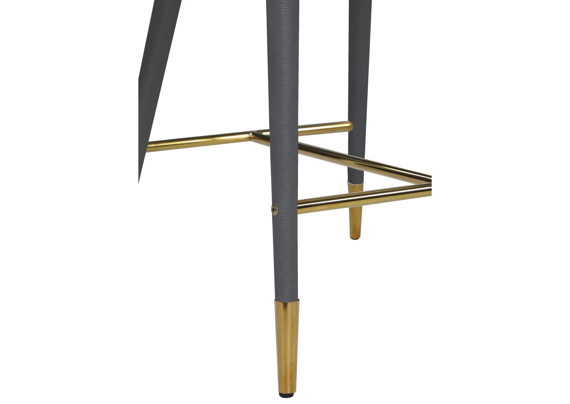 Destiny Grey Vegan Leather Stool