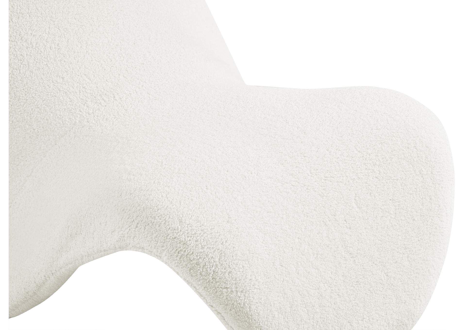 Theodore Cream Fur Accent Chair