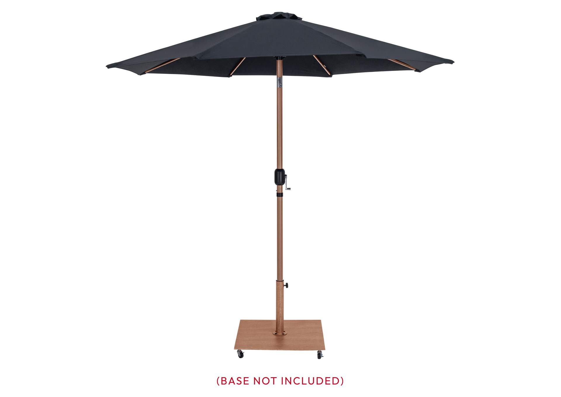 Fiji Black Fabric Patio Umbrellas