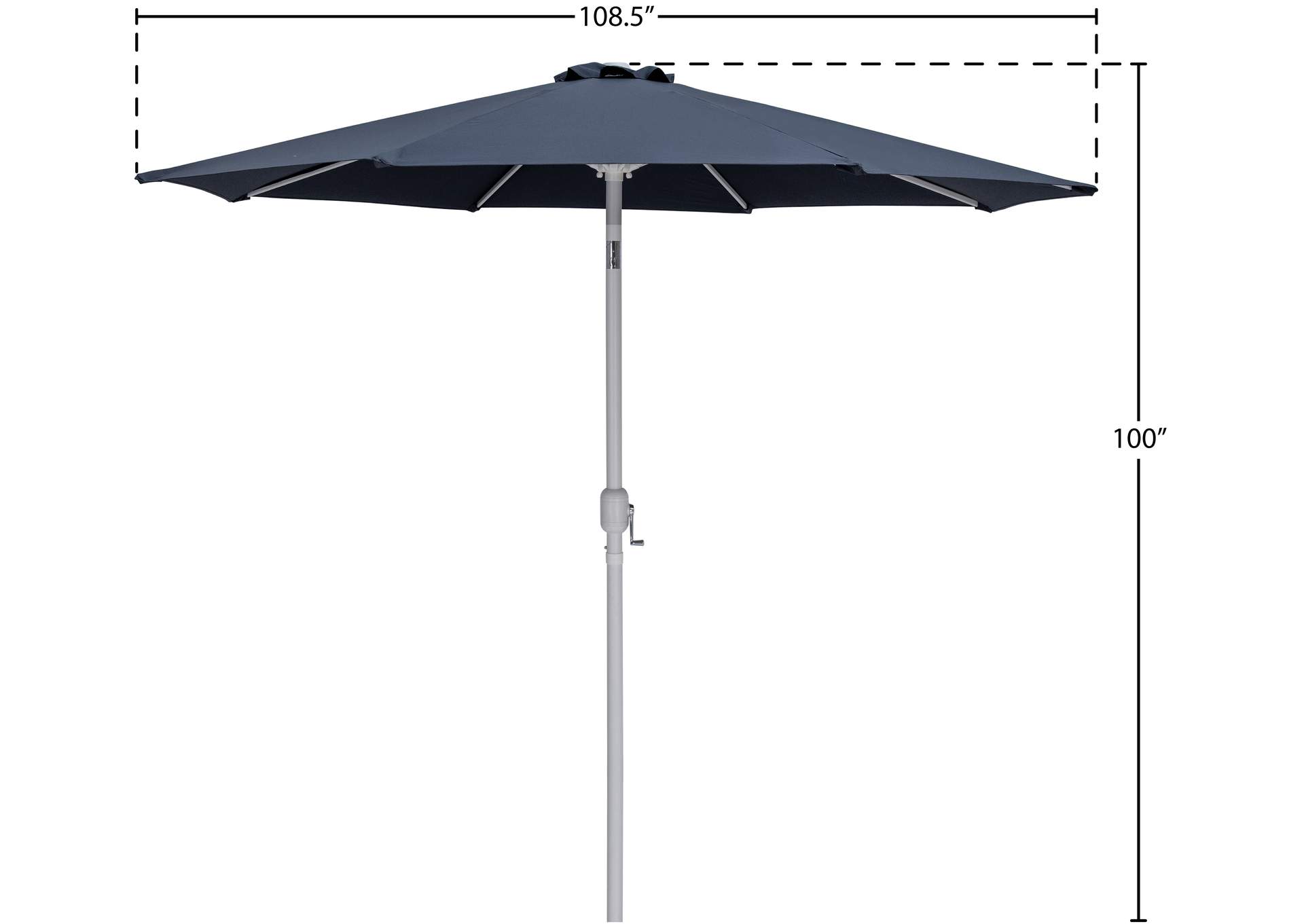 Fiji Grey Fabric Patio Umbrellas