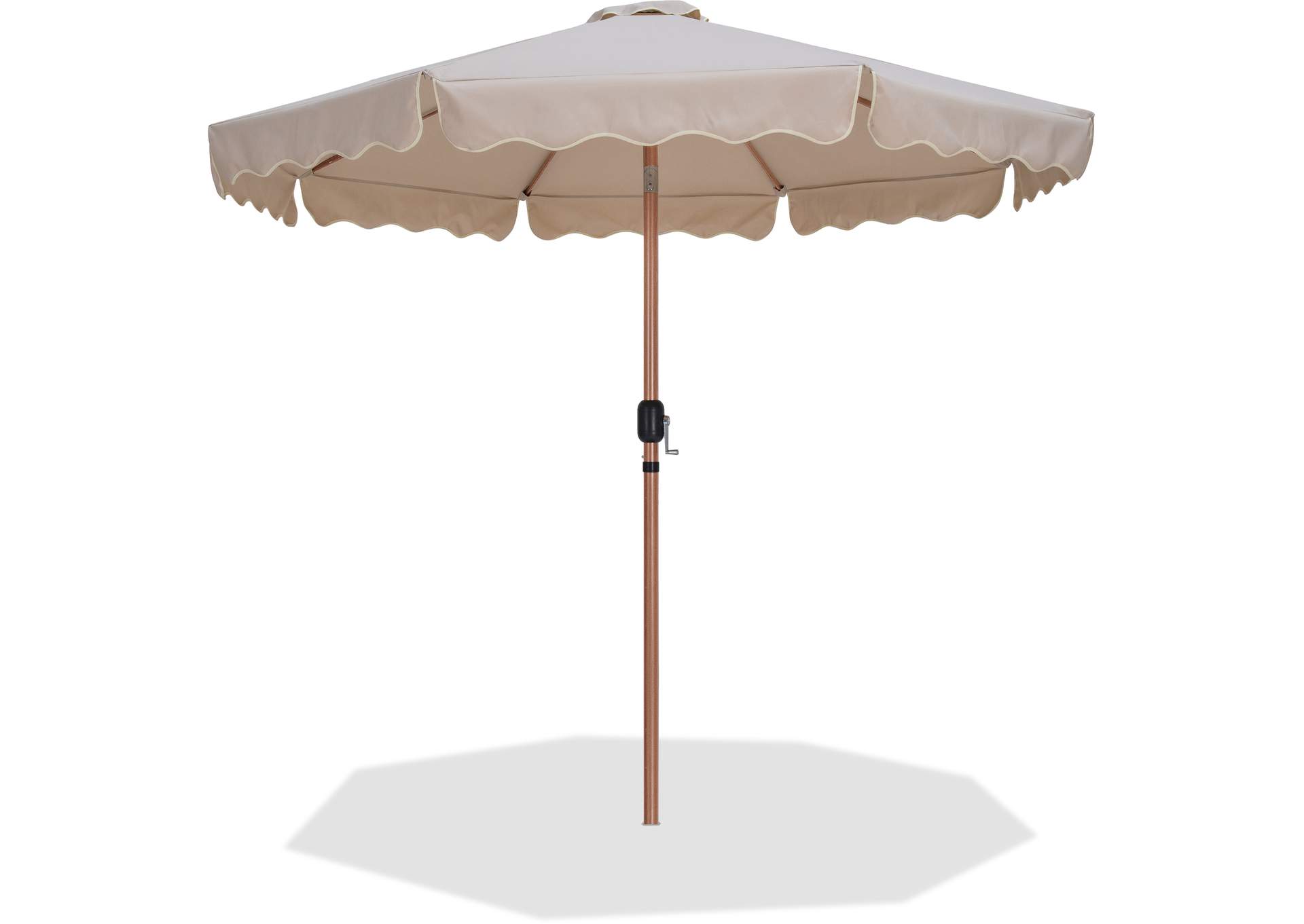 Amalfi Beige With Cream Piping Fabric Patio Umbrellas image 1