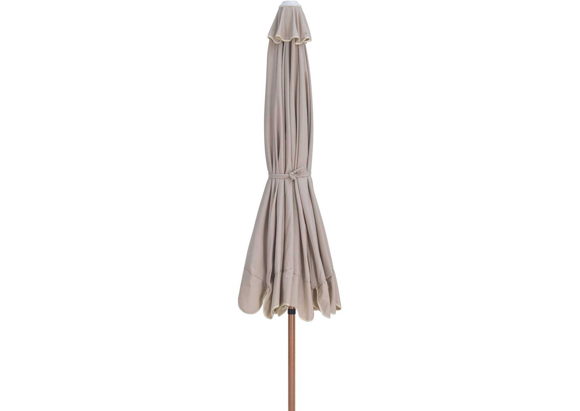 Amalfi Beige With Cream Piping Fabric Patio Umbrellas image 4