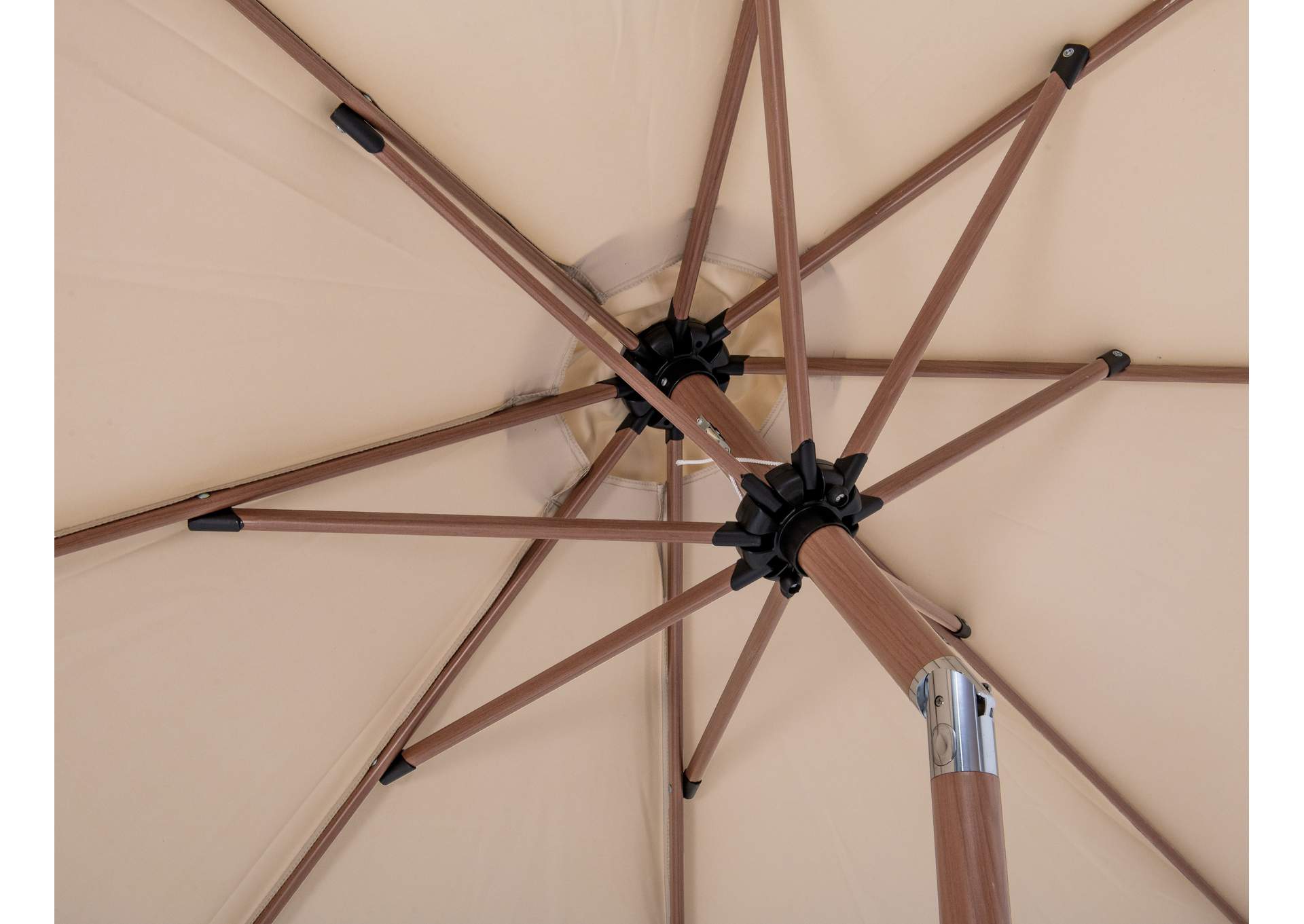 Amalfi Beige With Cream Piping Fabric Patio Umbrellas image 8