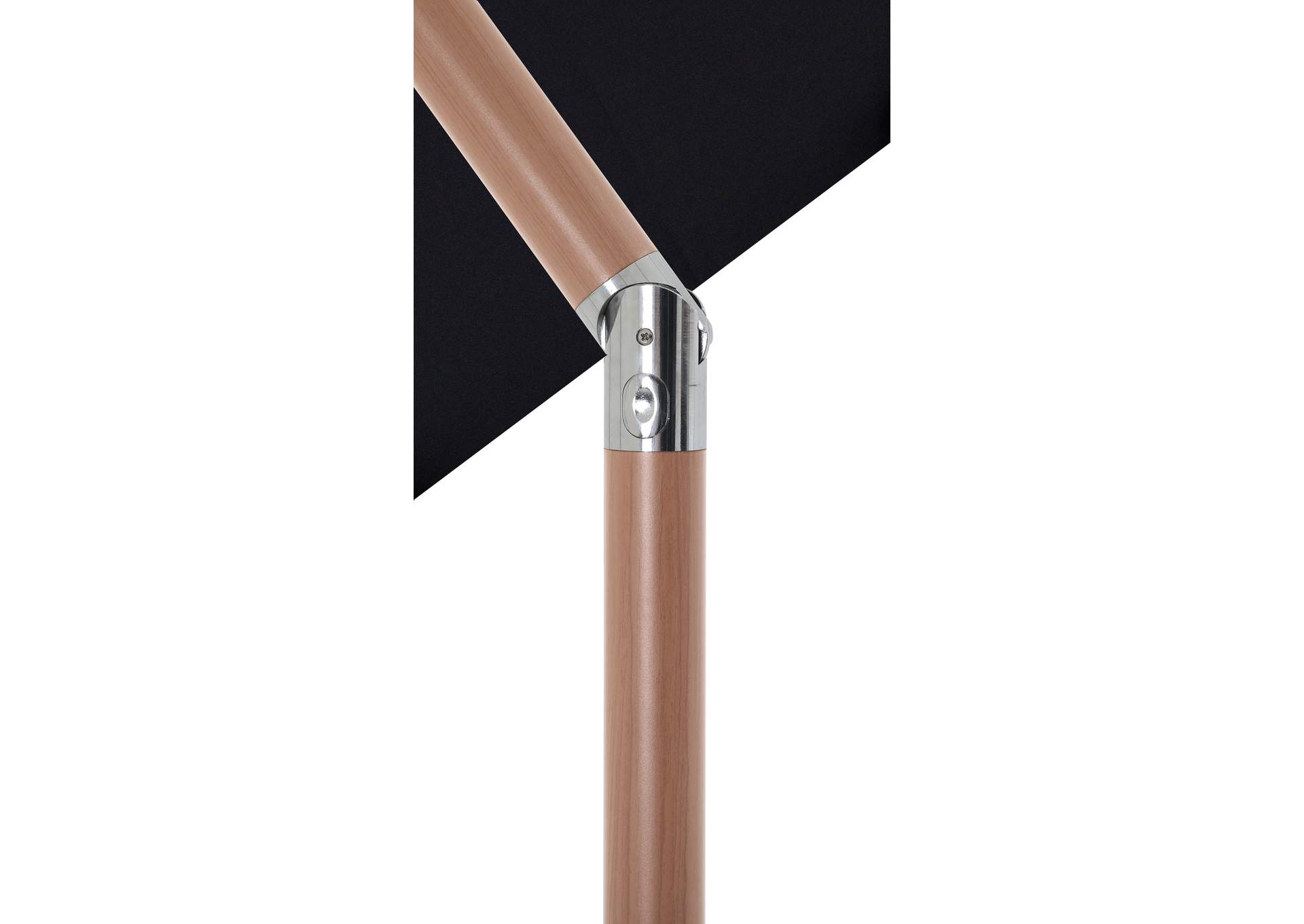 Amalfi Black With Cream Piping Fabric Patio Umbrellas image 7