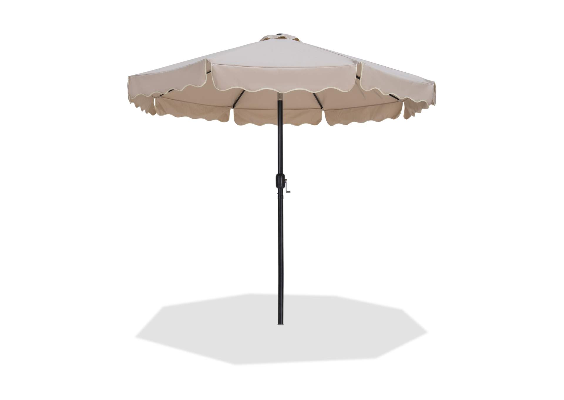 Amalfi Beige With Cream Piping Fabric Patio Umbrellas image 1