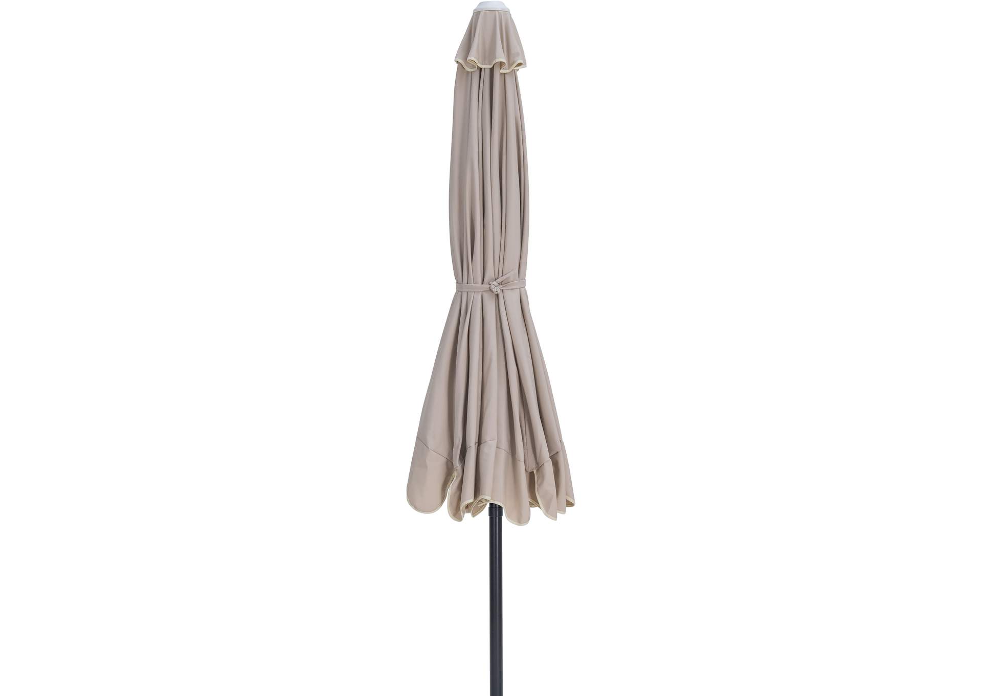 Amalfi Beige With Cream Piping Fabric Patio Umbrellas image 4