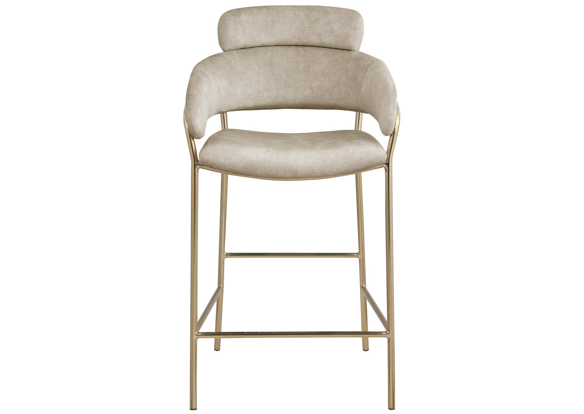 Yara Stone Velvet Counter Stool
