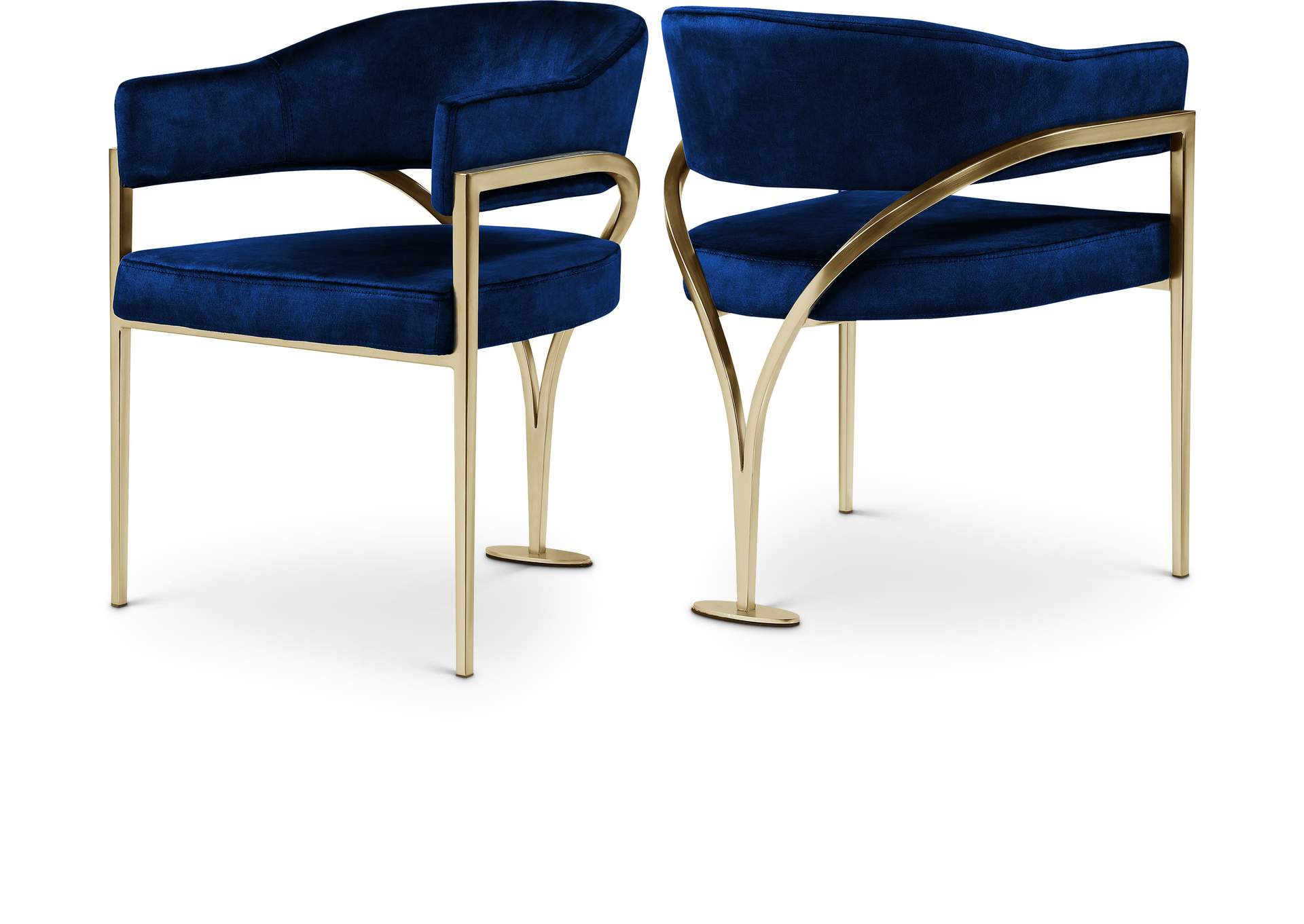 Madelyn Navy Velvet Dining Chair