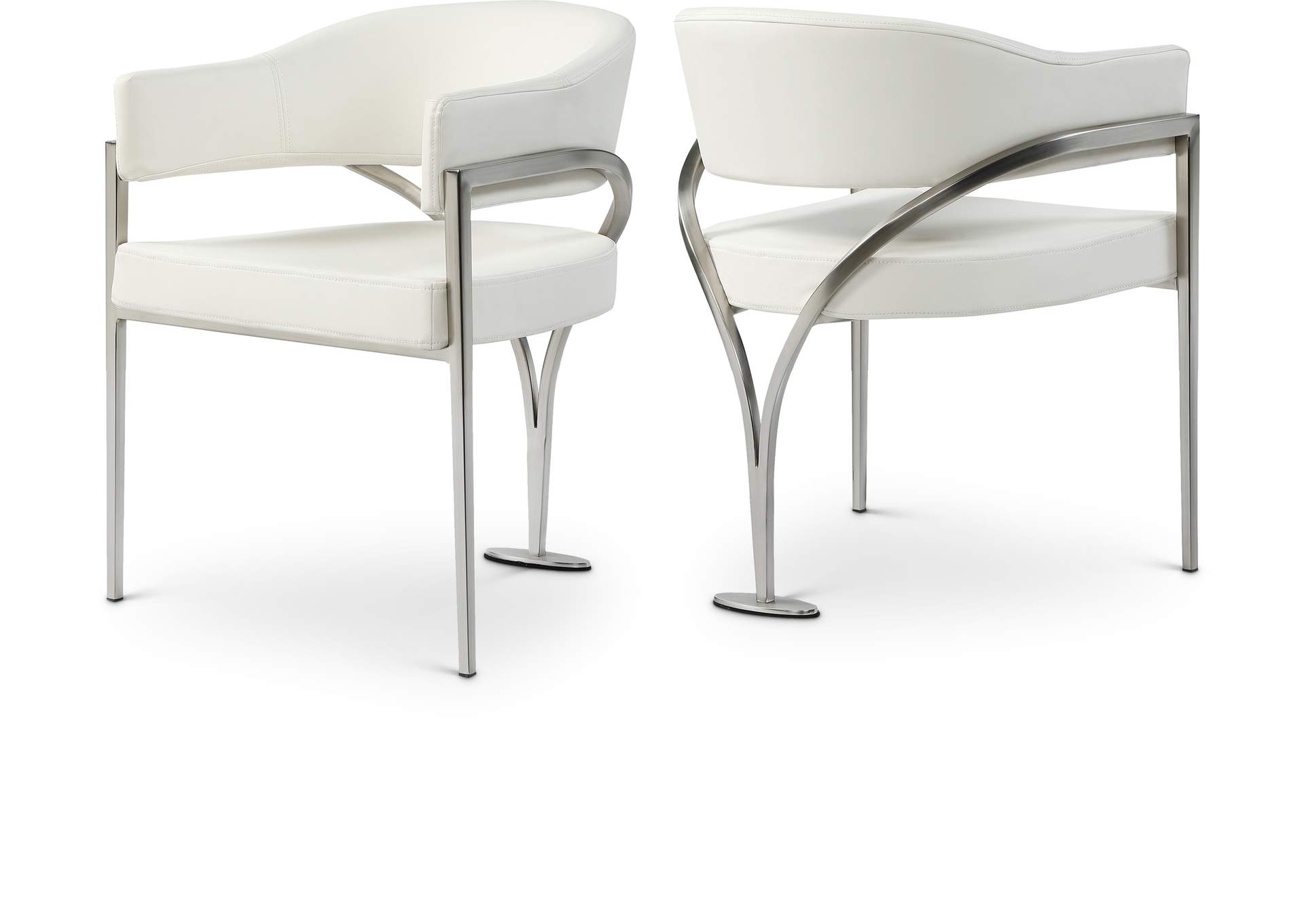 Madelyn Cream Faux Leather Dining Chair