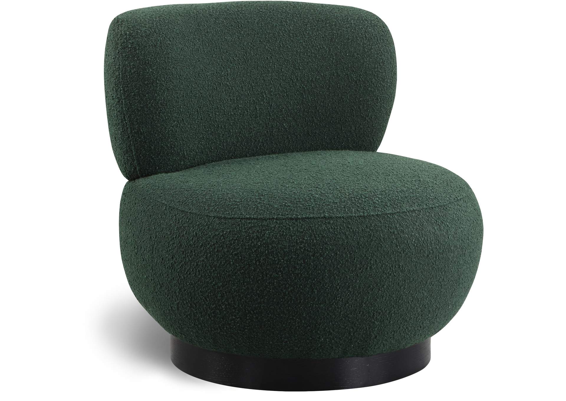 Calais Green Boucle Fabric Accent Chair
