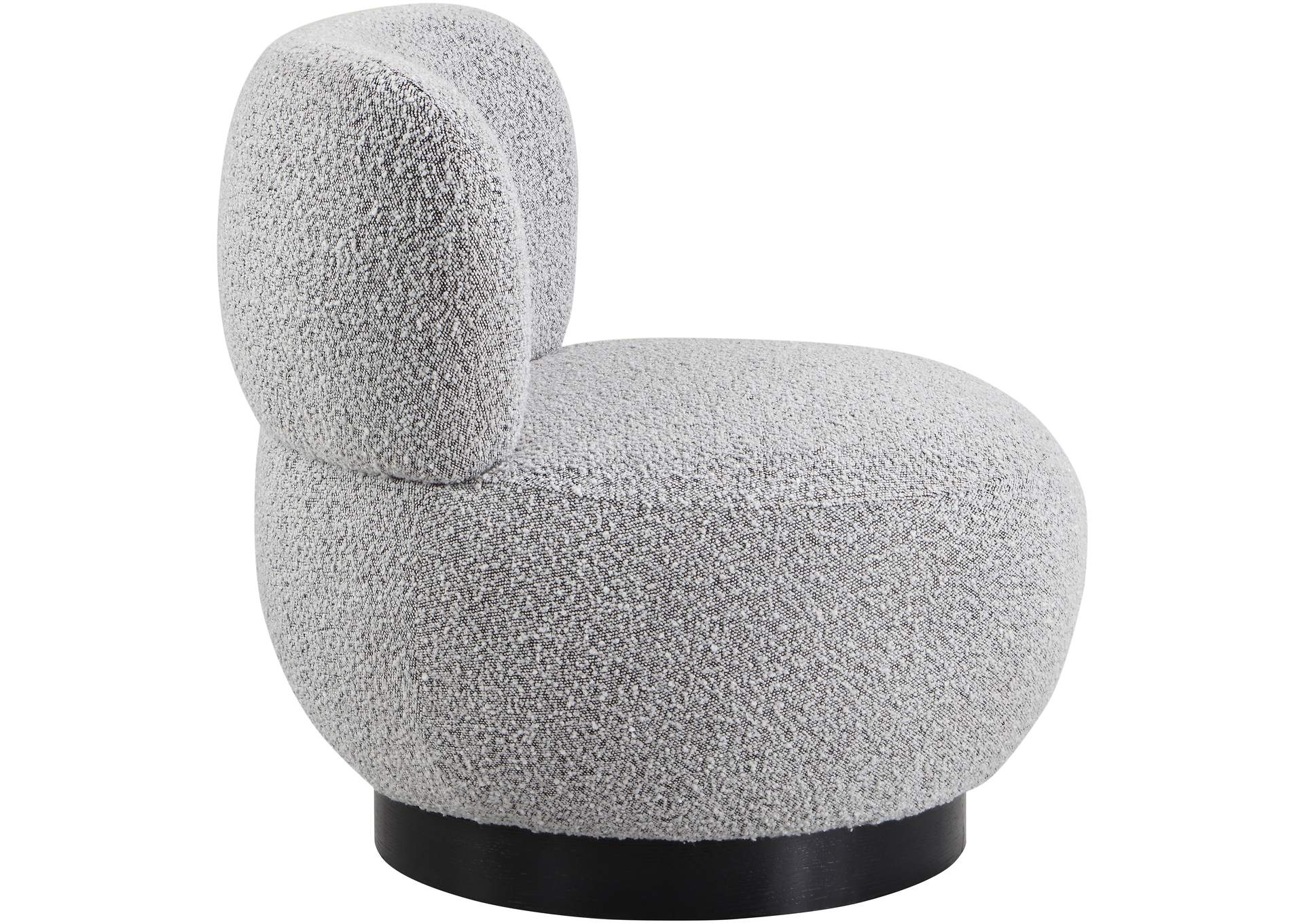 Calais Grey Boucle Fabric Accent Chair