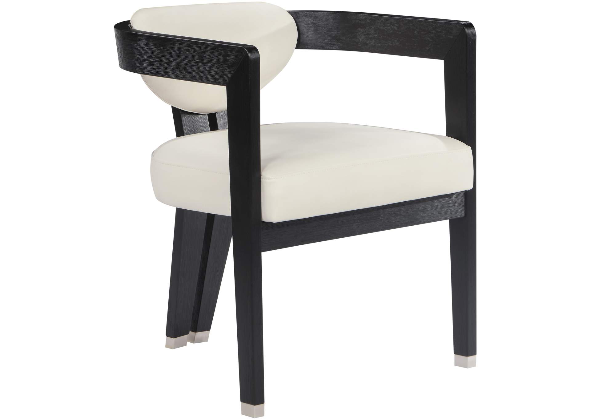 Carlyle Cream Vegan Leather Dining Chair