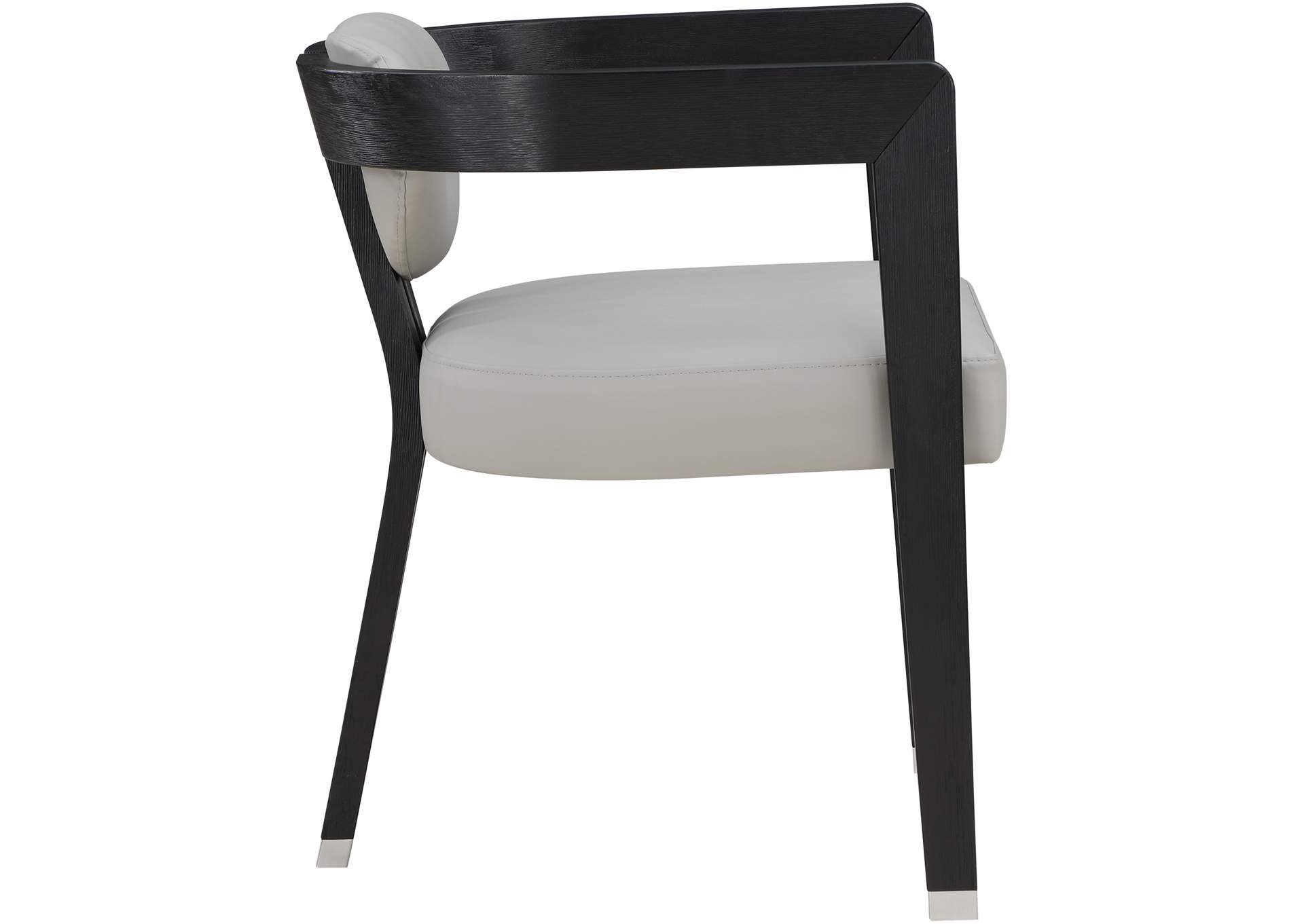 Carlyle Grey Vegan Leather Dining Chair