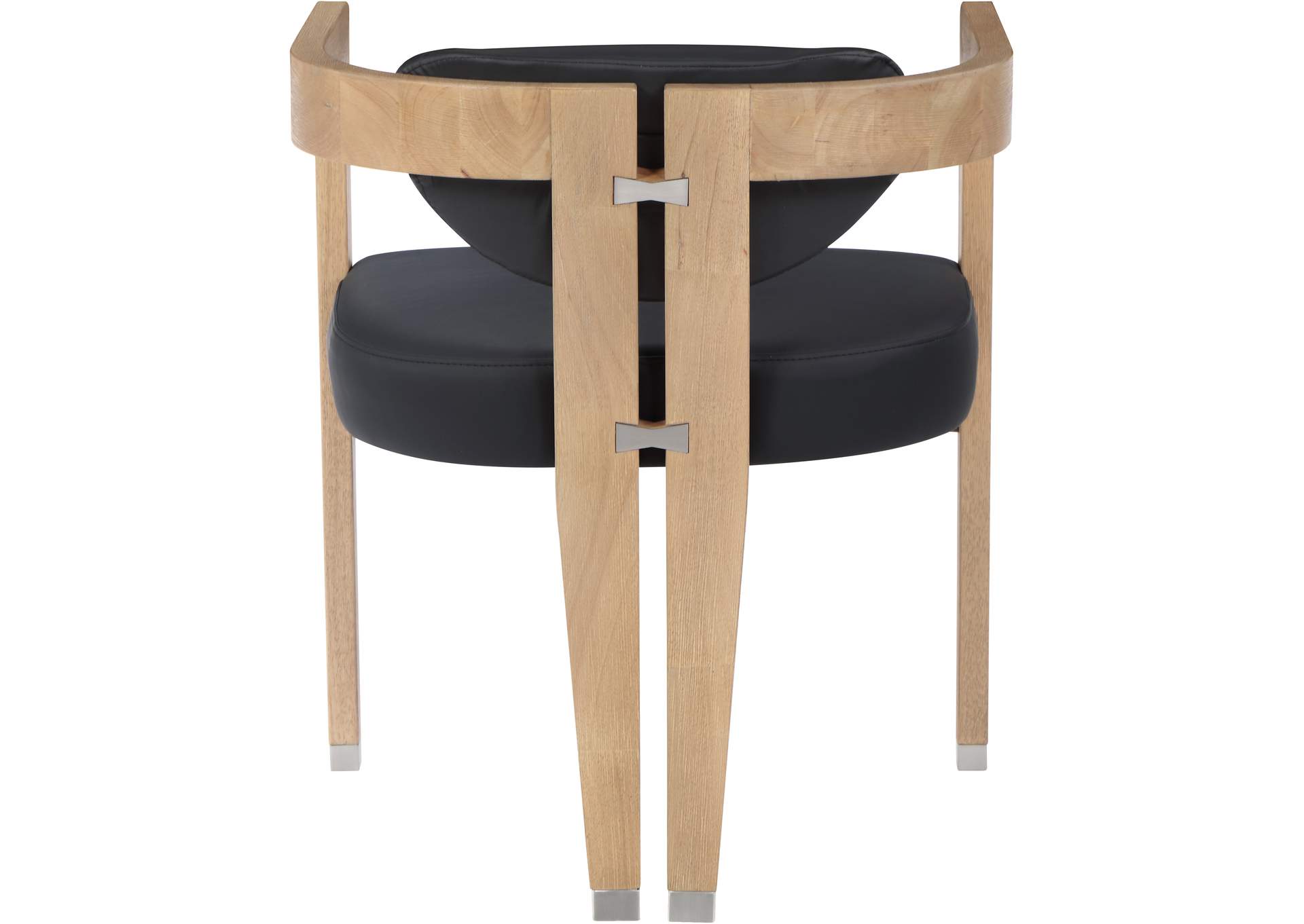 Carlyle Black Vegan Leather Dining Chair