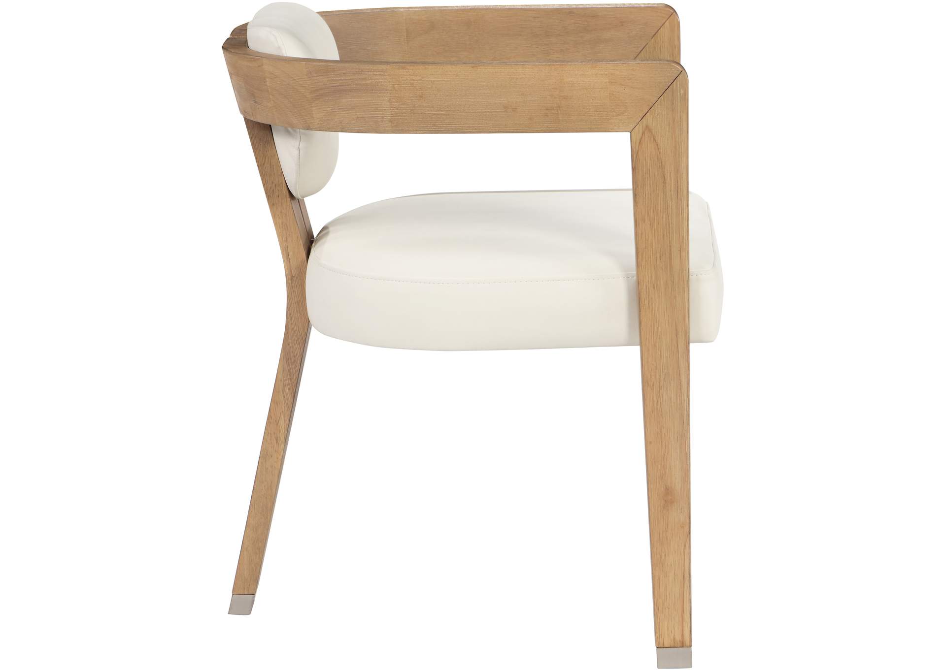 Carlyle Cream Vegan Leather Dining Chair