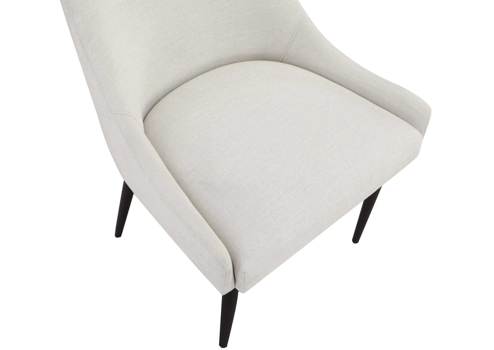 Camden Beige Linen Textured Fabric Dining Chair
