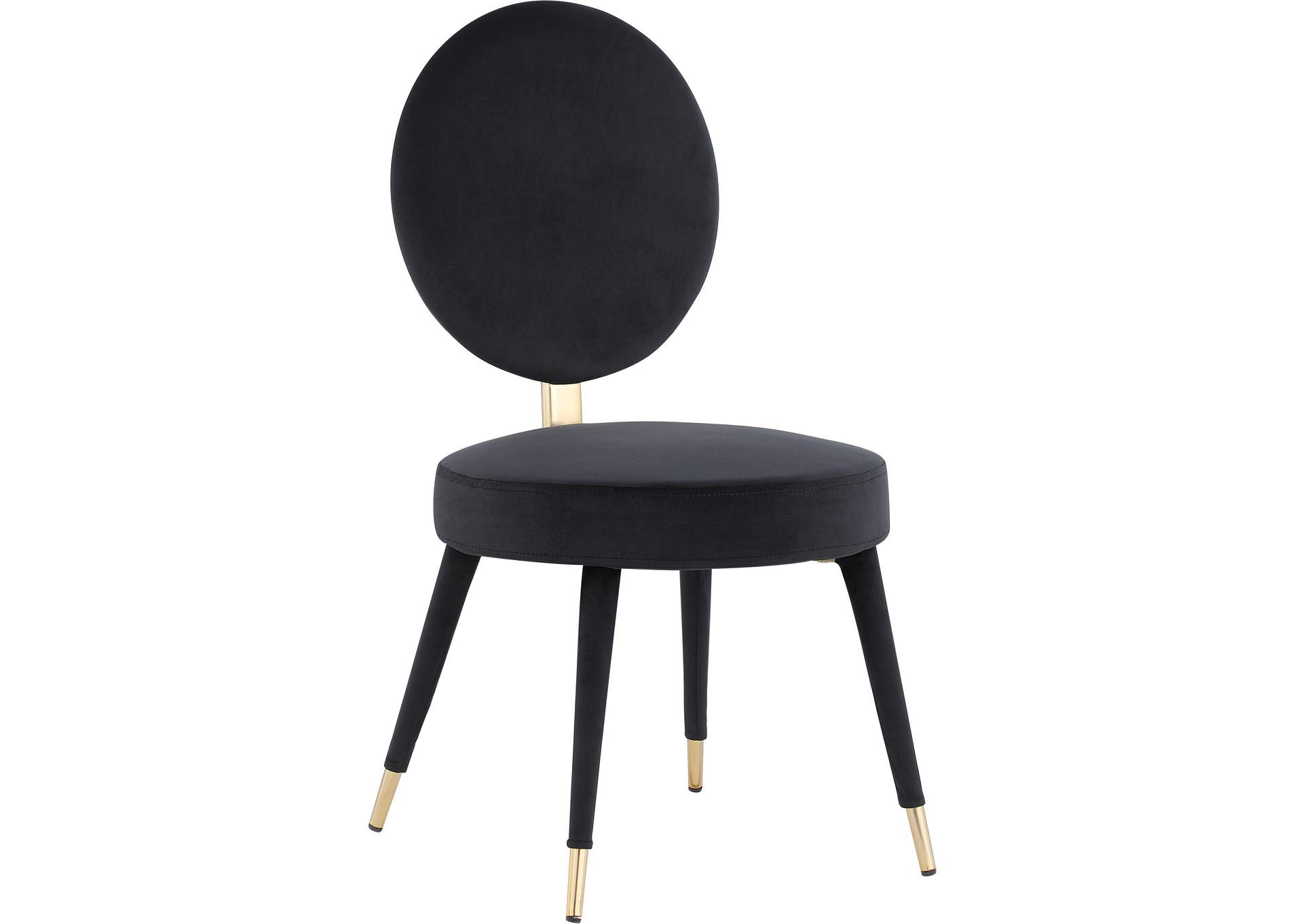 Brandy Black Velvet Dining Chair