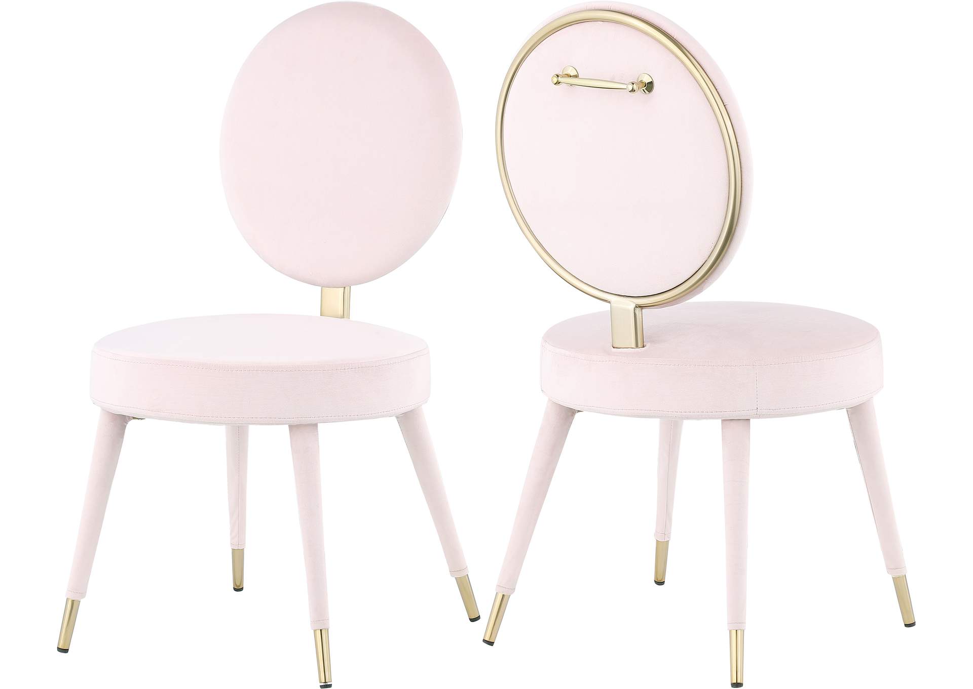 Brandy Pink Velvet Dining Chair