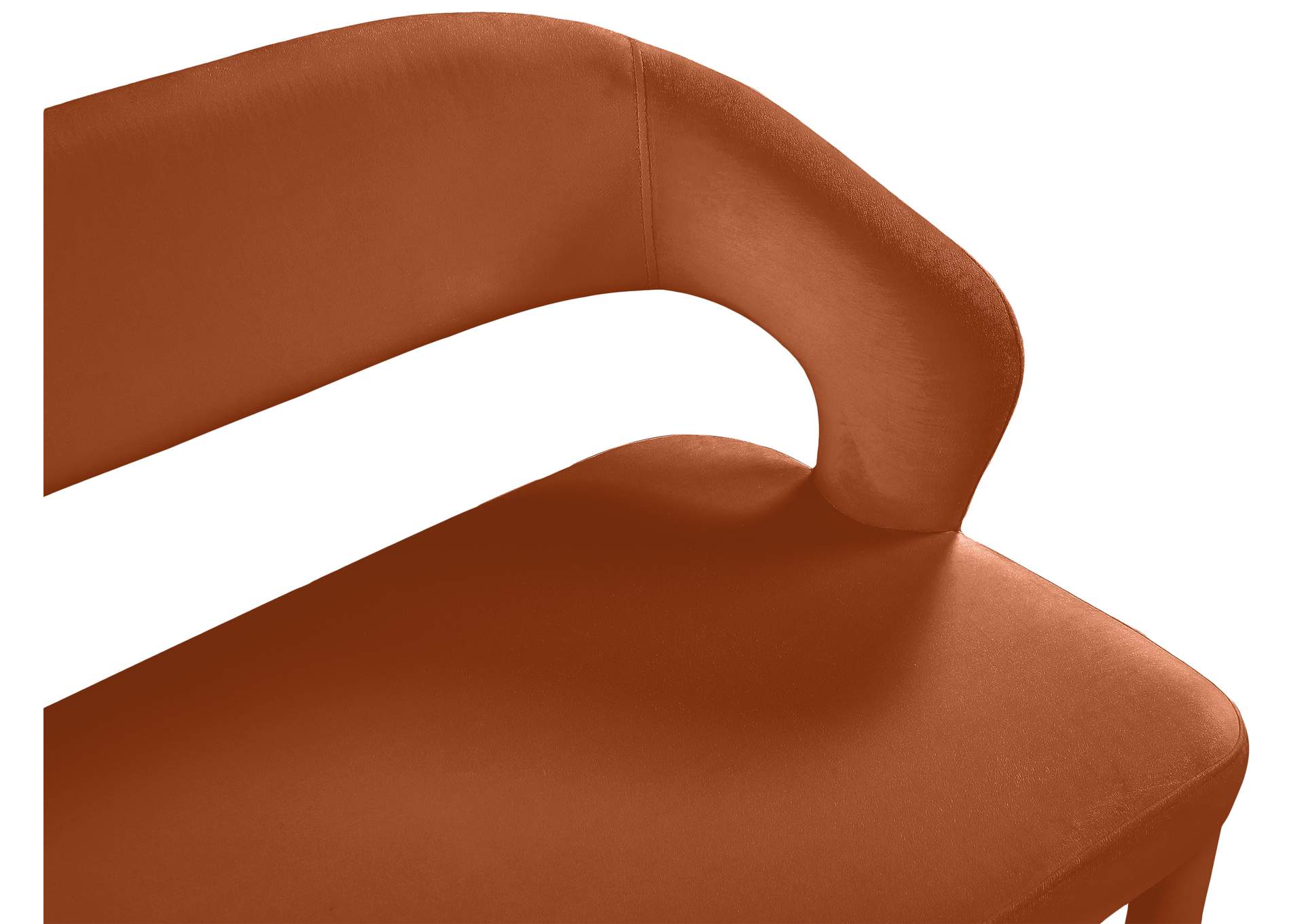 Destiny Cognac Velvet Bench